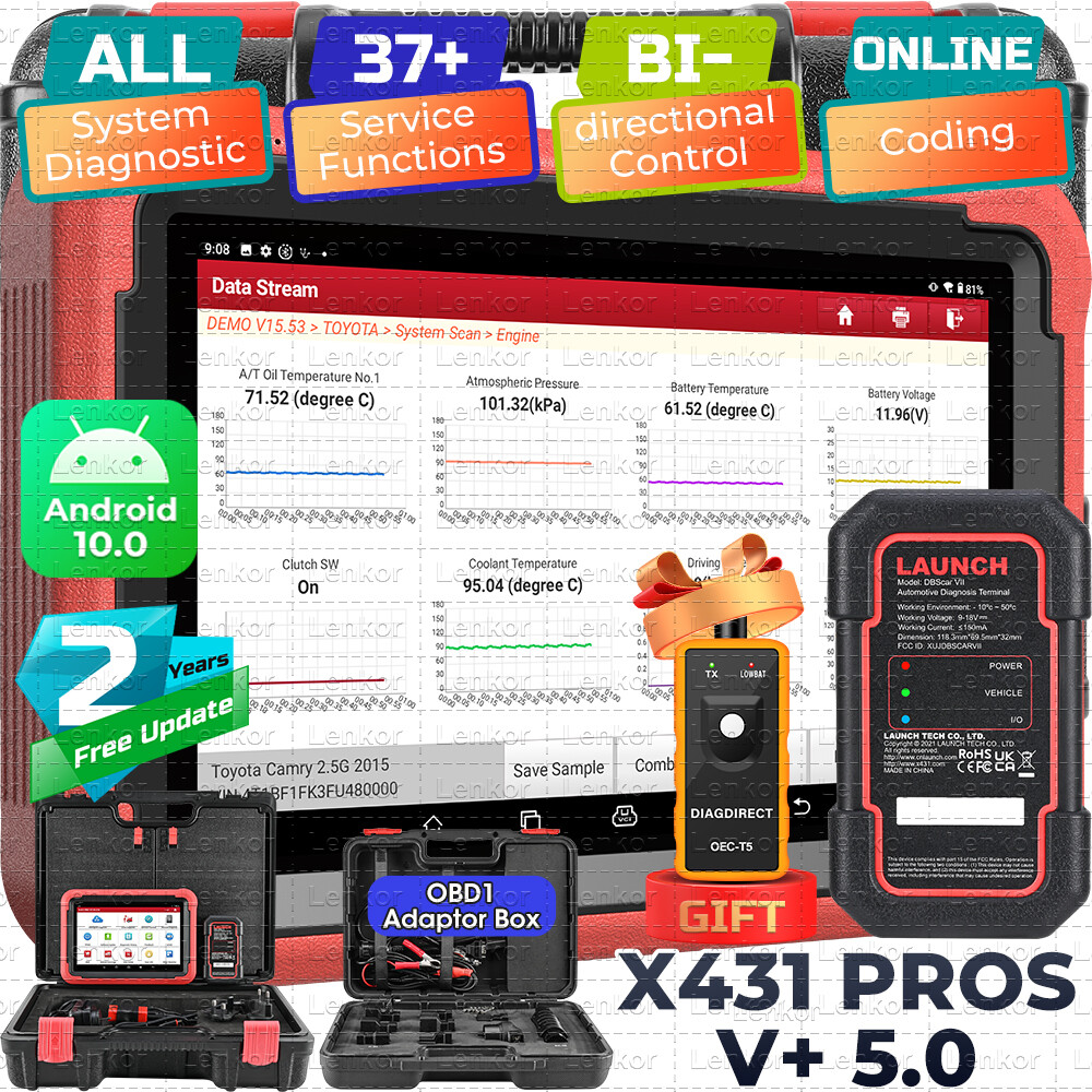 Launch X-431 PROS V5.0 Diagnostic Tool Diagnose TPMS Supports CANFD and DOIP