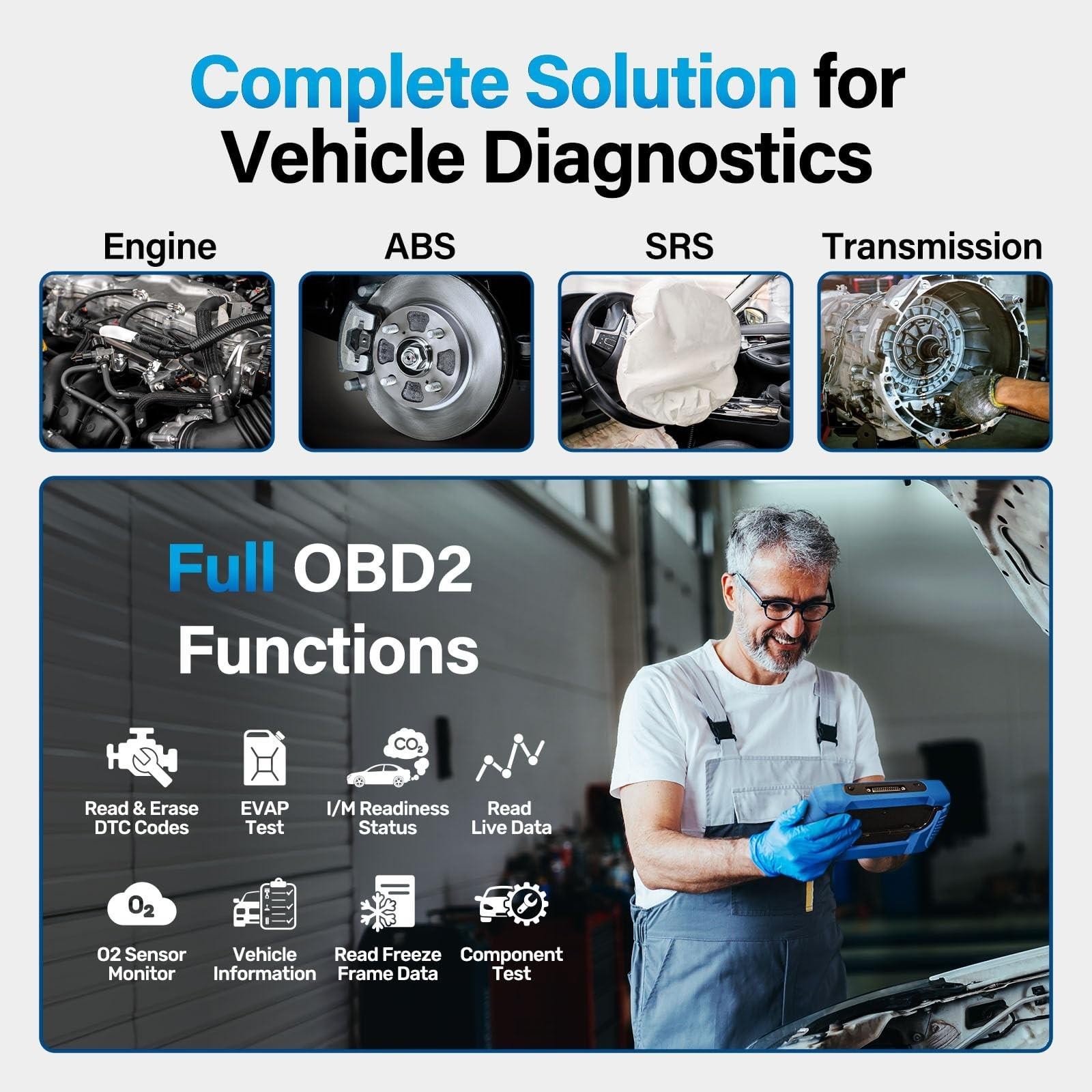Blcktec 460t Obd2 Scanner Car Code Reader Engine Abs Srs Transmission Diagno…