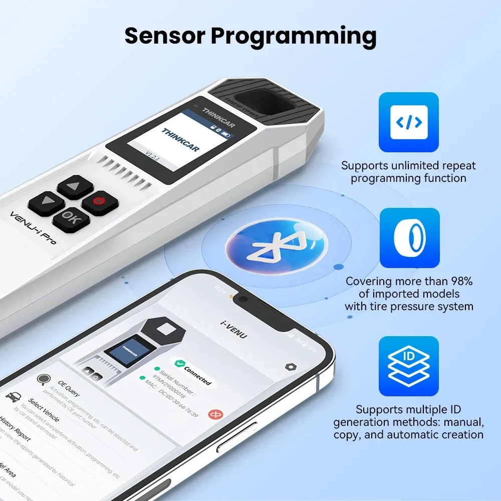 THINKCAR VENU iPro OBDII Reset Activate Tool TPMS Programming Tire Sensor USA