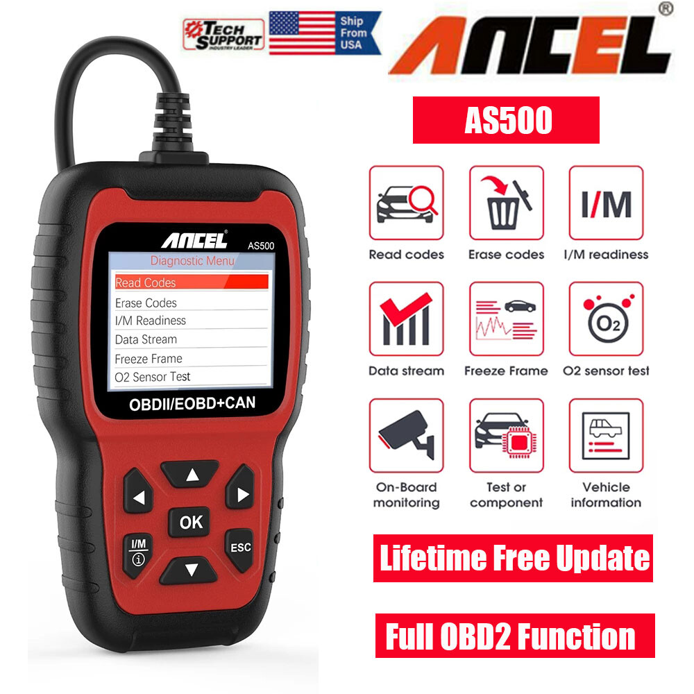 ANCEL AS500 OBD2 Car Diagnostic Tool Auto Scanner Check Engine Code Reader