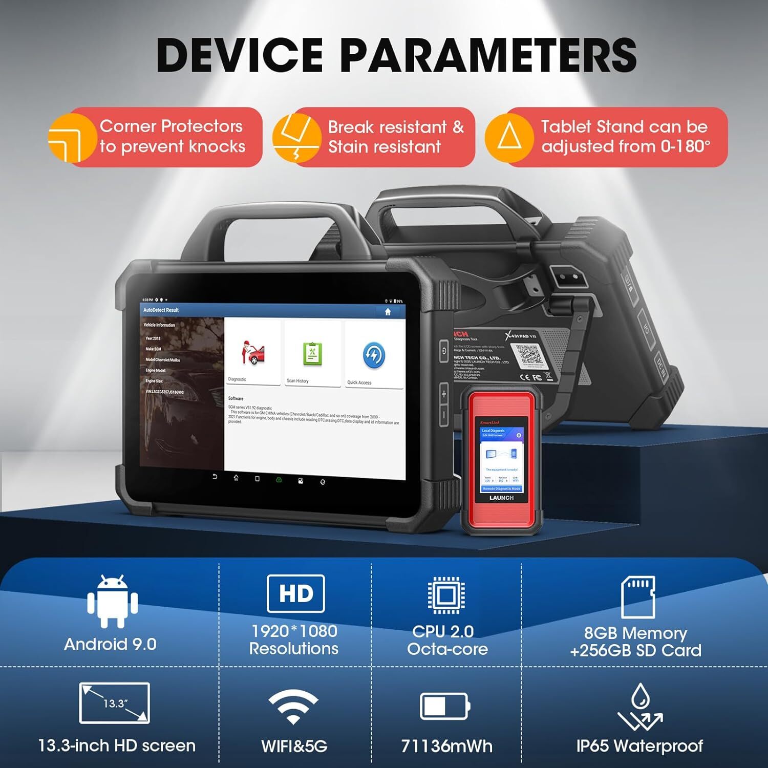 Autel MaxiSYS MK906 PRO MS906 Pro All System Diagnostic Scanner Key Coding TPMS
