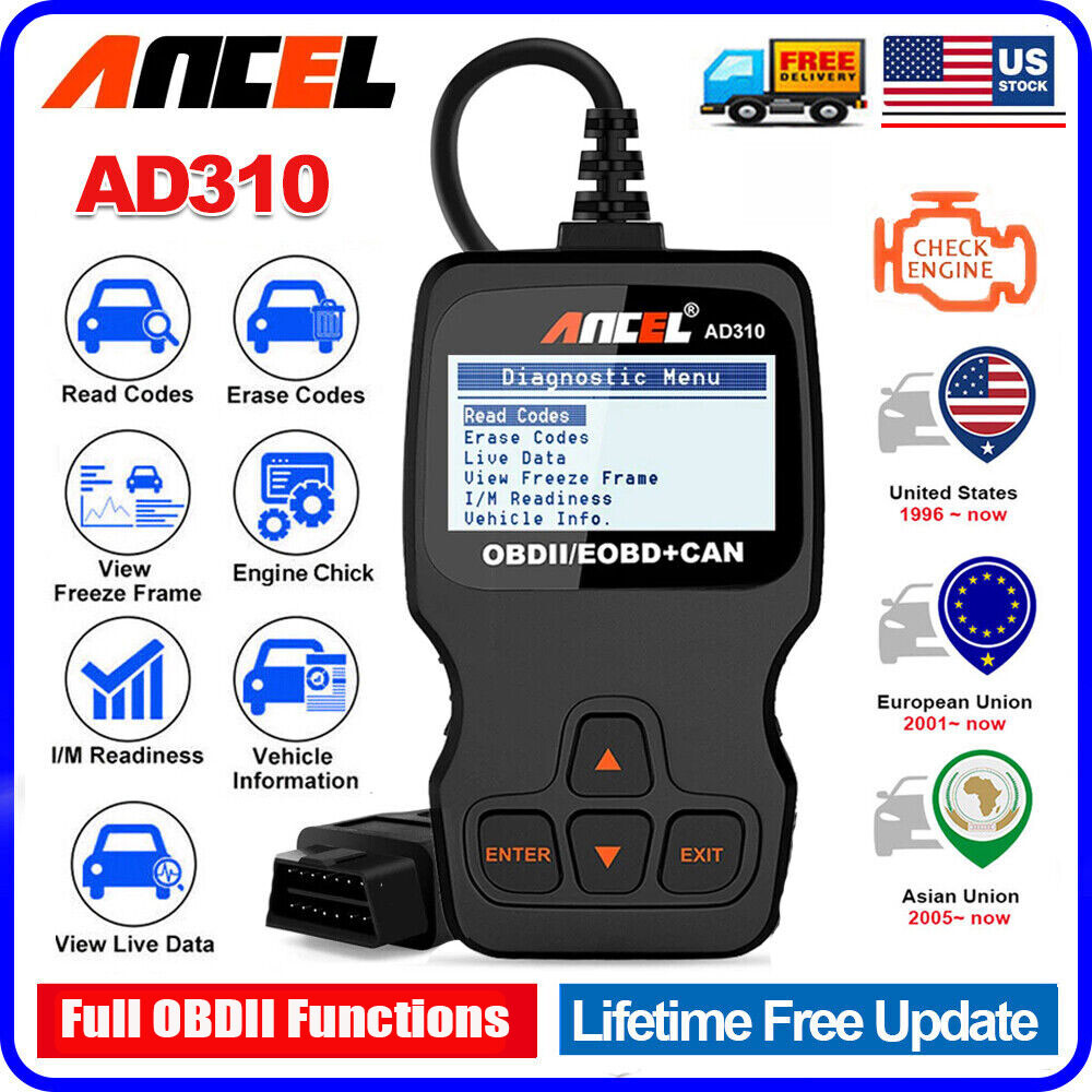 ANCEL AD310 OBD2 Scanner Code Reader Check Engine Fault Car Diagnostic Tool USA