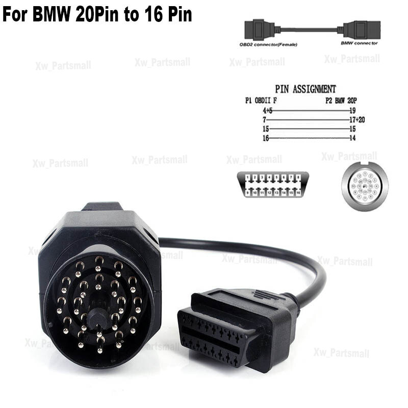 OBD1 Male to OBD2 Female 16 Pin Connector Adapter Cable Diagnostic Cable 1Pcs