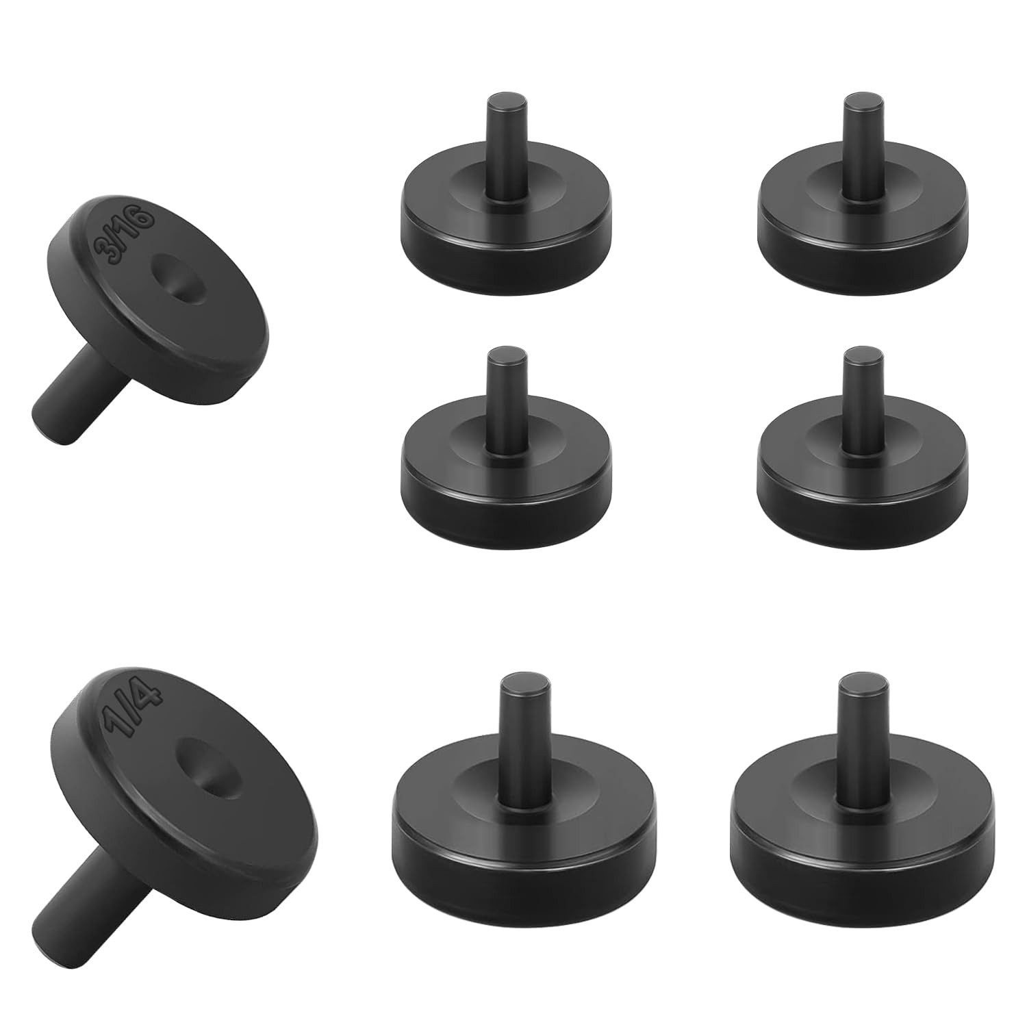 smseace 6Pcs 3/16 Inch+1/4 Inch Double Flare Adapter 3/16Inch 1/4Inch, Black