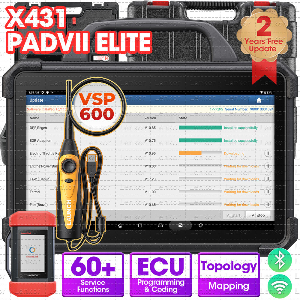 2023 LAUNCH X431 PAD VII ELITE PAD 7 Pro Car Heavy Duty Truck Diagnostic Scanner