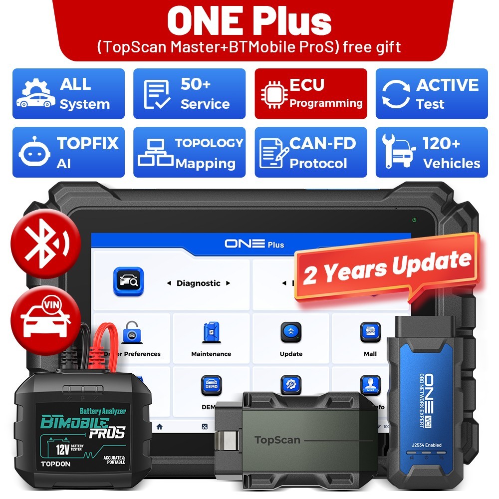 🔥2026 NEW TOPDON ONE Plus Full System OBD2 Scanner J2534 ECU Programming Tool