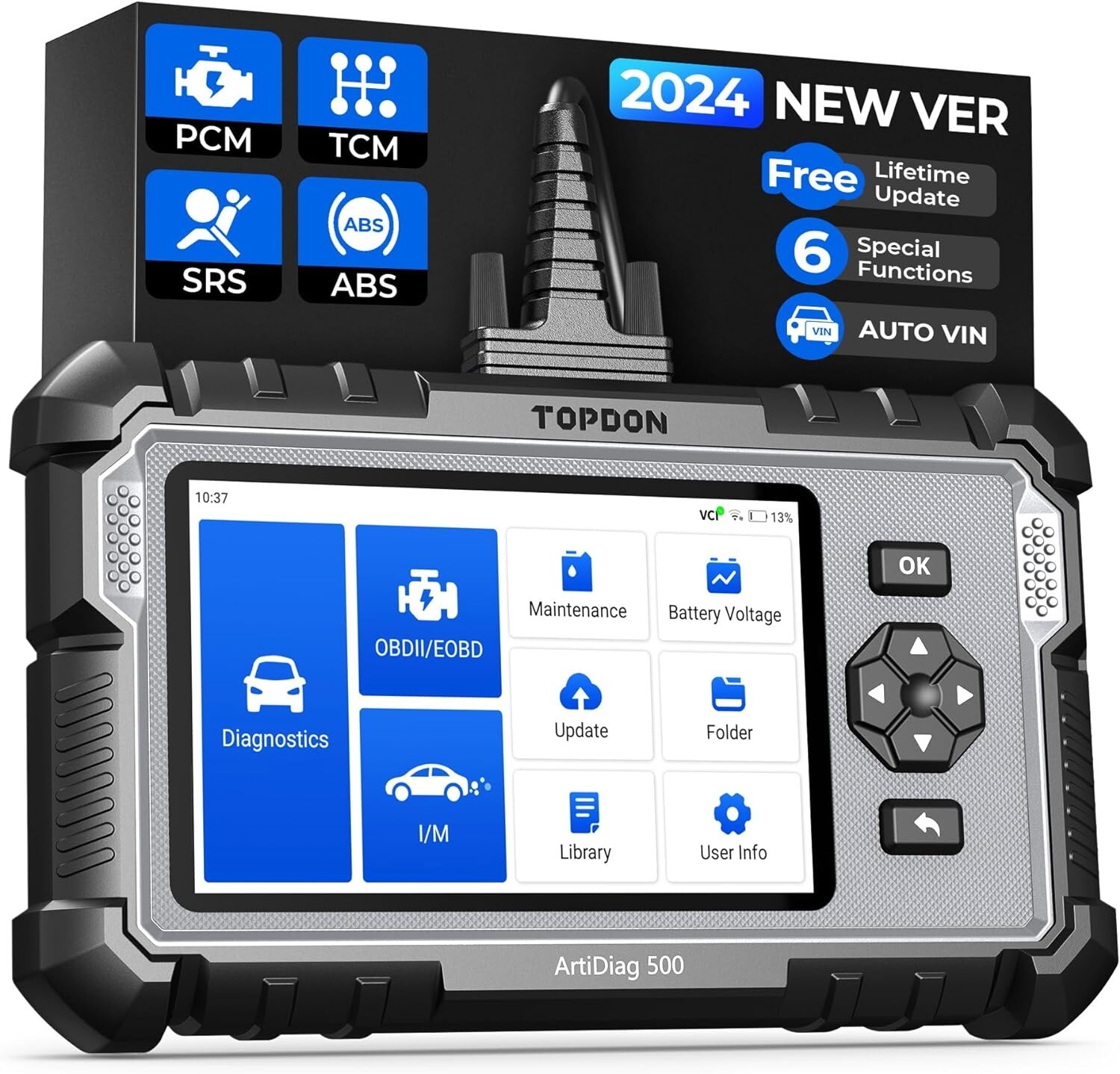 Advanced 4-in-1 Diagnostic Scanner with Lifetime Update & AutoVIN – 32GB Touc…