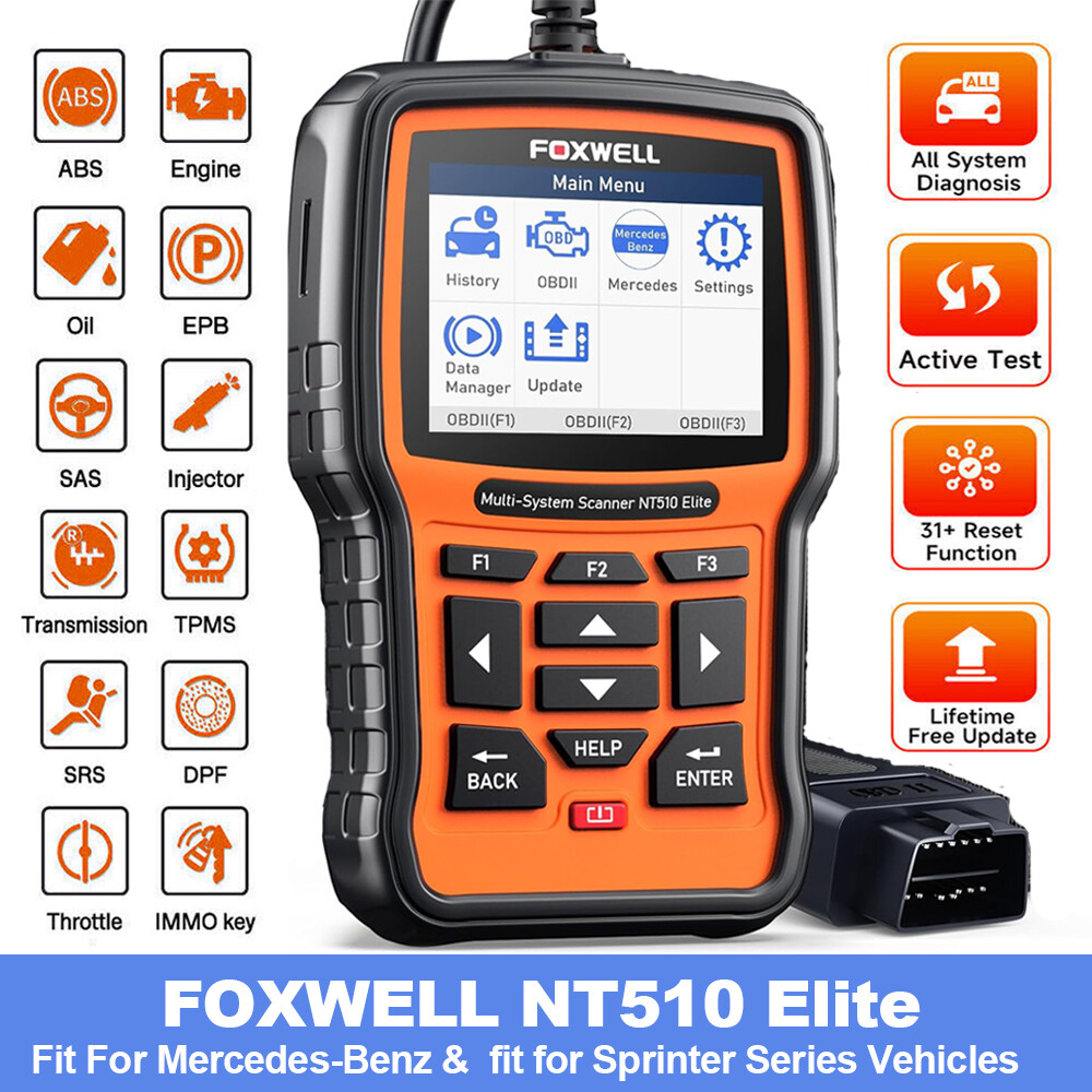 Foxwell NT510 Elite For Landrover Car All System OBD2 Scanner Diagnostic Tool