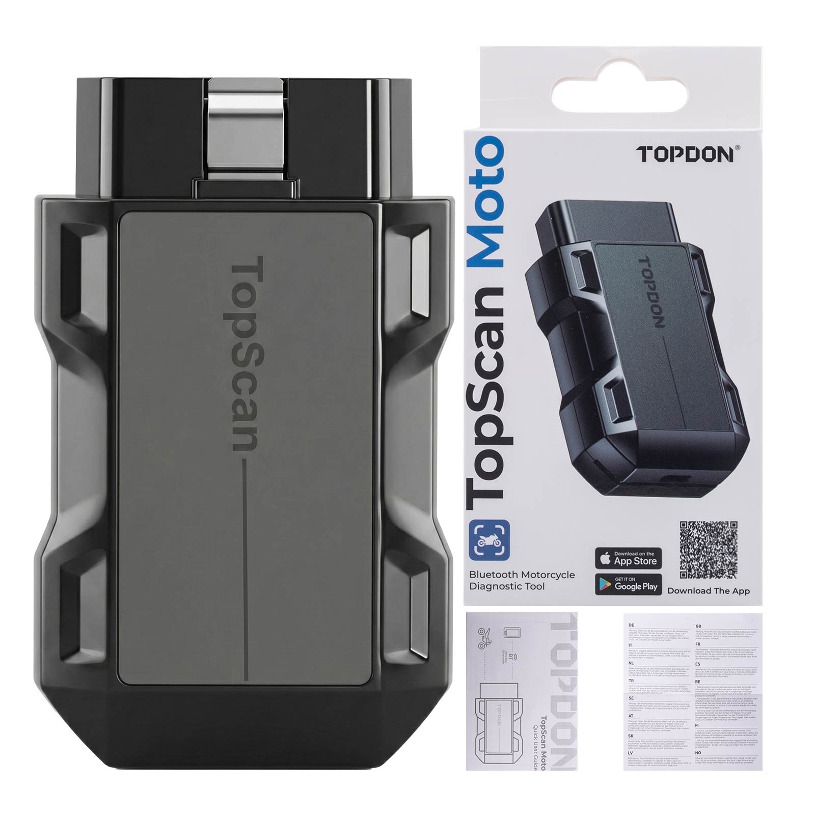 TOPDON TOPSCAN MOTO Pocket-Size Bluetooth Scan Tool with Bi-Directional Controls