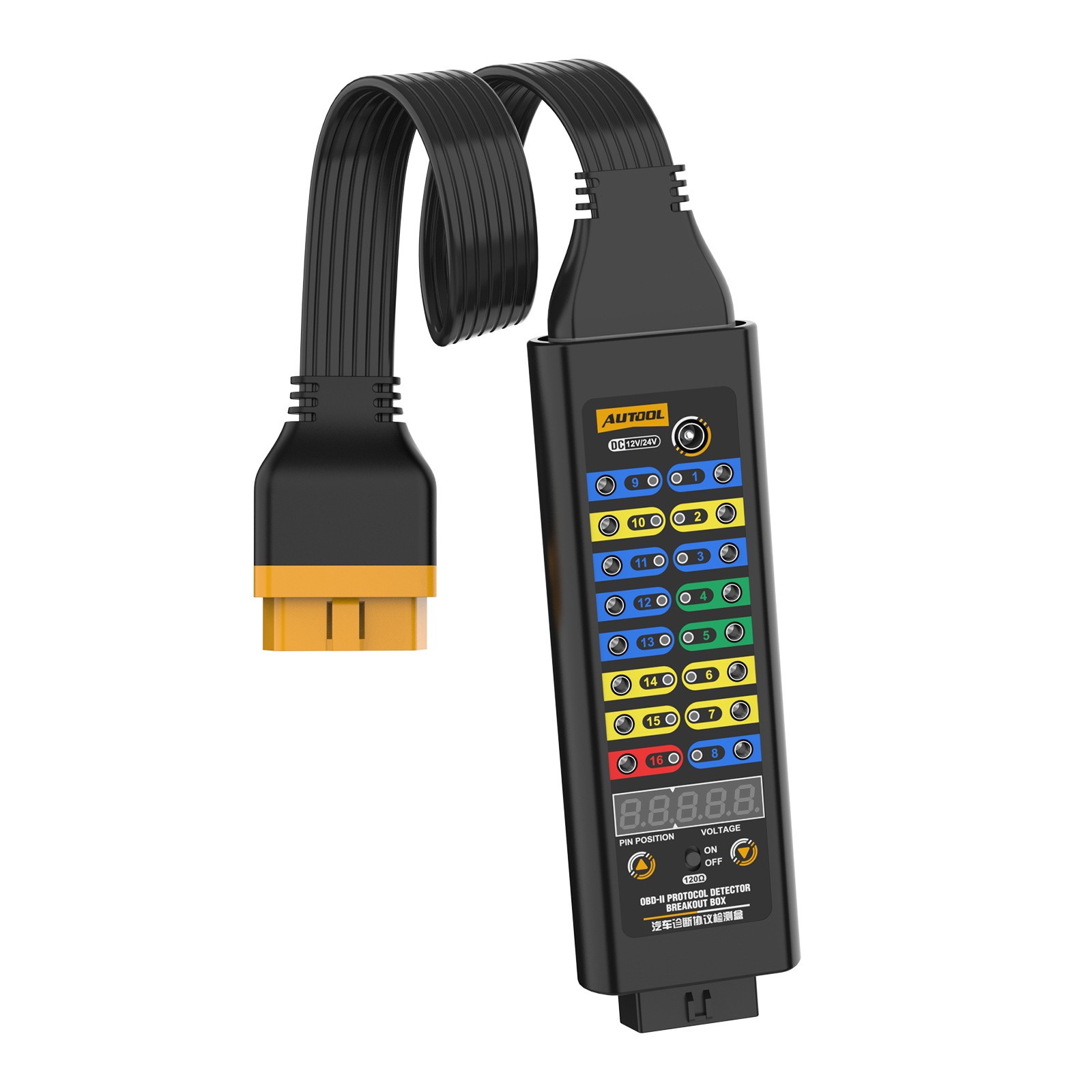 OBD2 Breakout Box OBDII Protocol Detector OBD Diagnostic Port Tester CAN Test