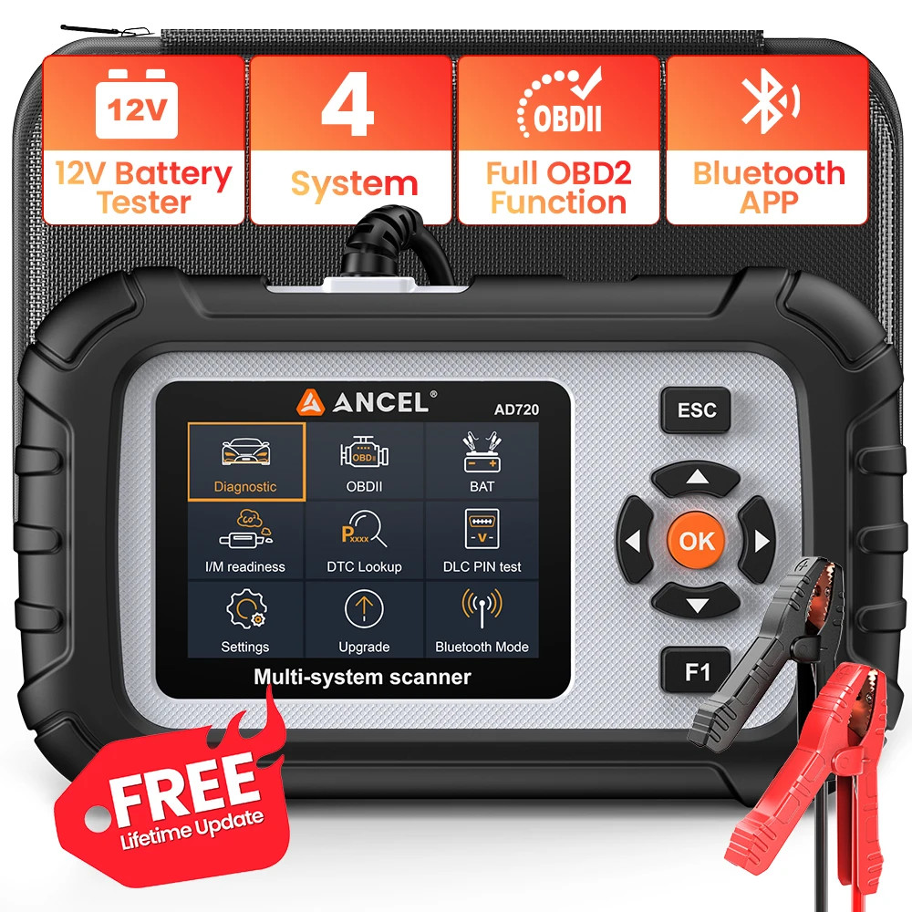 Automotive OBD2 Diagnostic Scanner ABS SRS Transmission Engine Car Code Reader