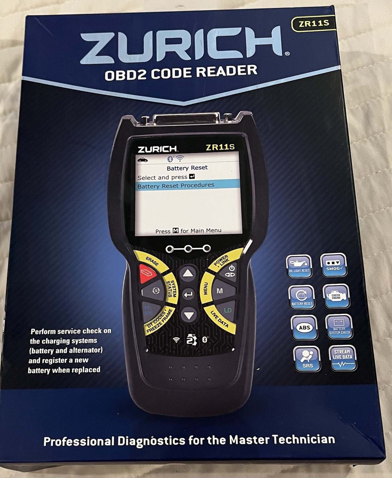 Zurich OBD2 Professional Code Reader ZR11S 57665. NEW