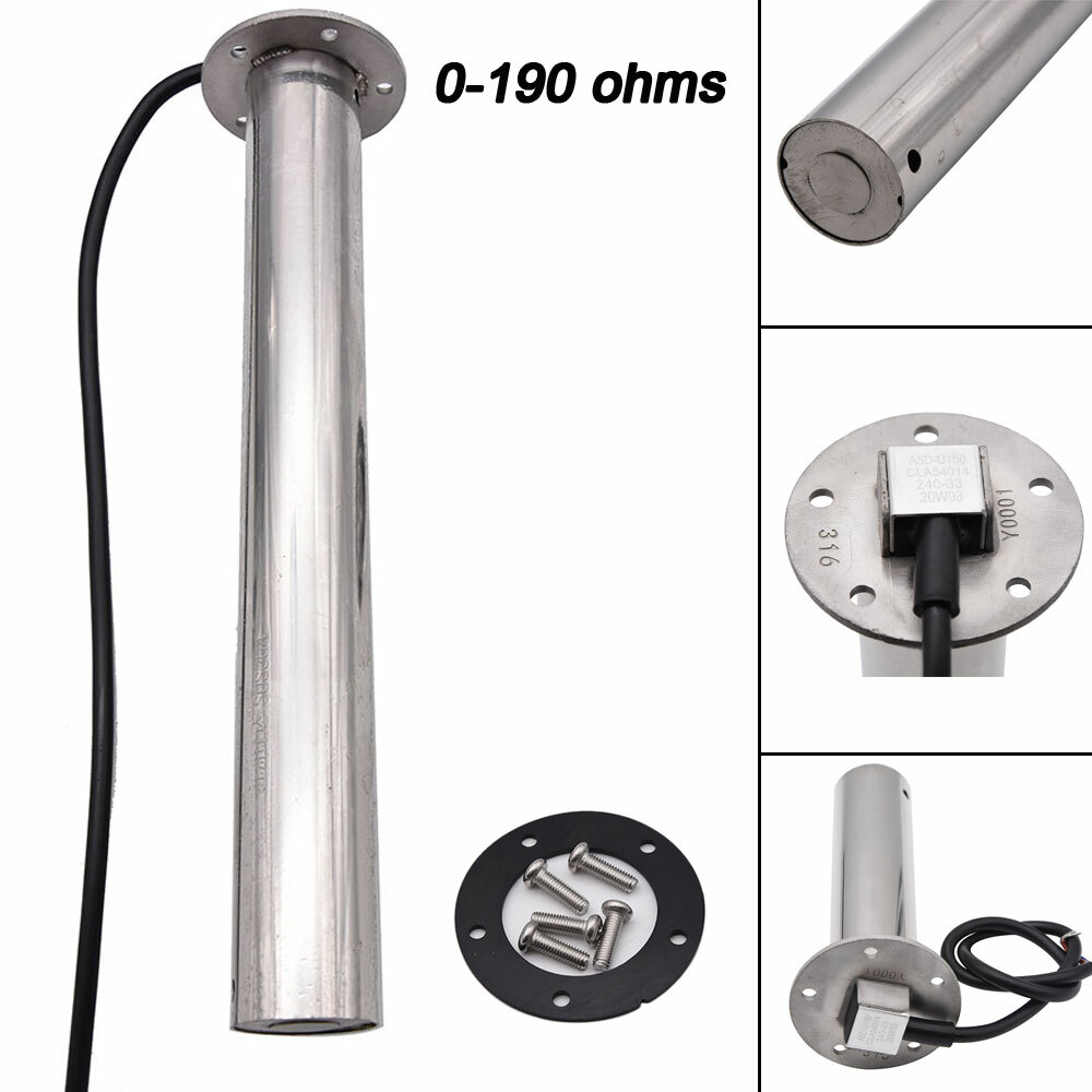 Marine Boat Truck Black Water Holding Sewage Tank Level Sensor 0-190ohms 304SS