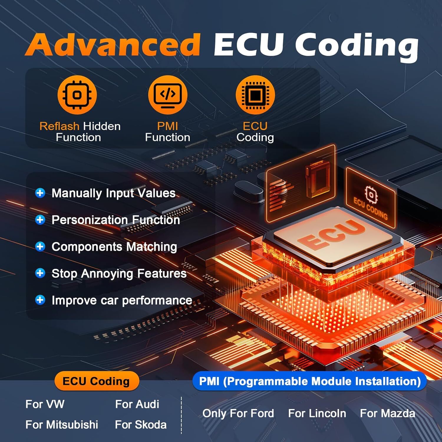 XTOOL IP900S Auto Bidirectional Scanner ECU Coding Topology Mapping 41+ Services