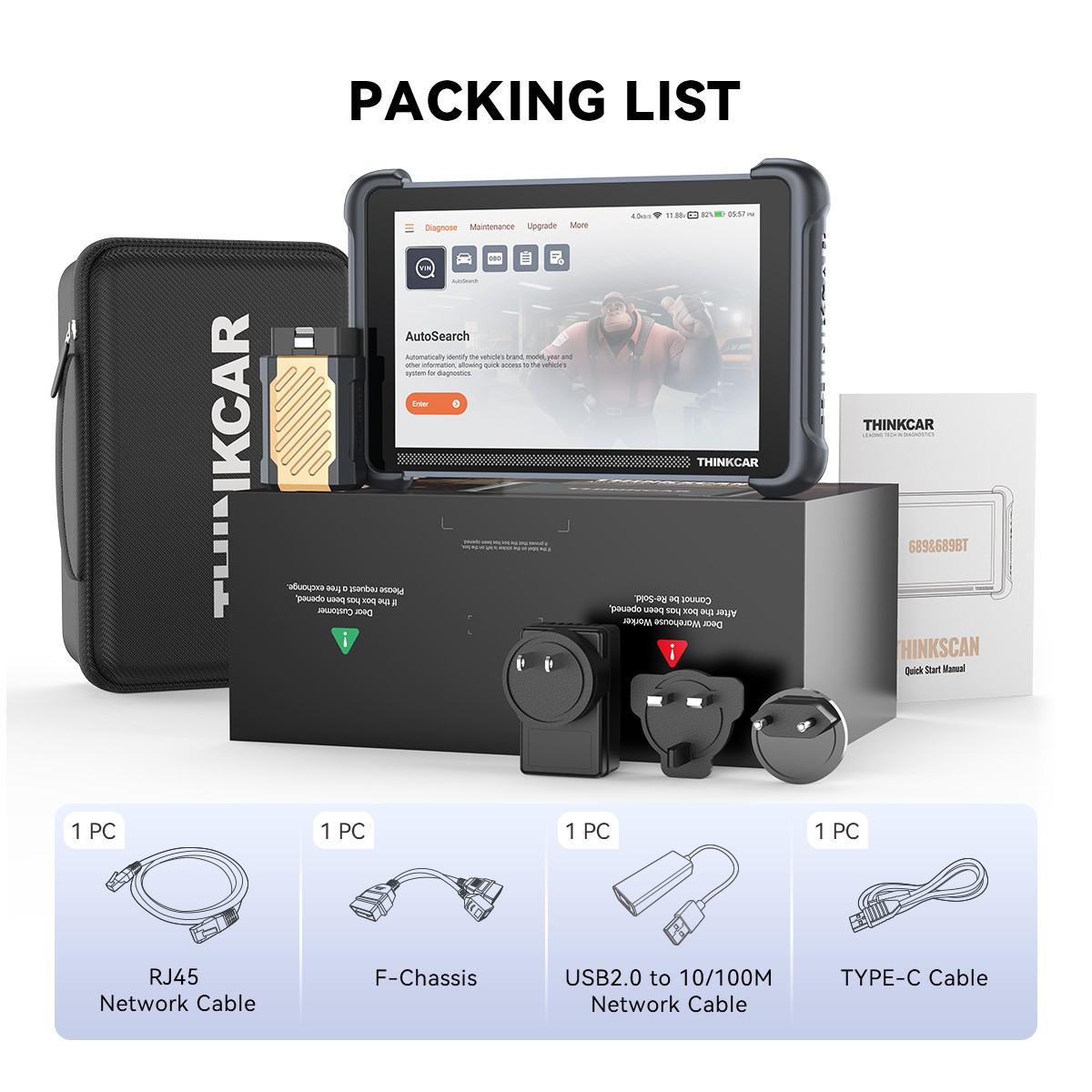ThinkScan 689BT+T261 TPMS programming OBD2 Scanner 35+Service Auto Diagnostic