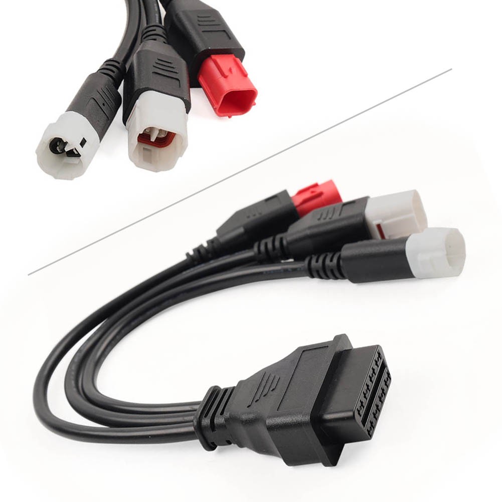 3pin 4pin 6pin 3in1 OBD2 Diagnostic Adapter Connector Cable For Yamaha