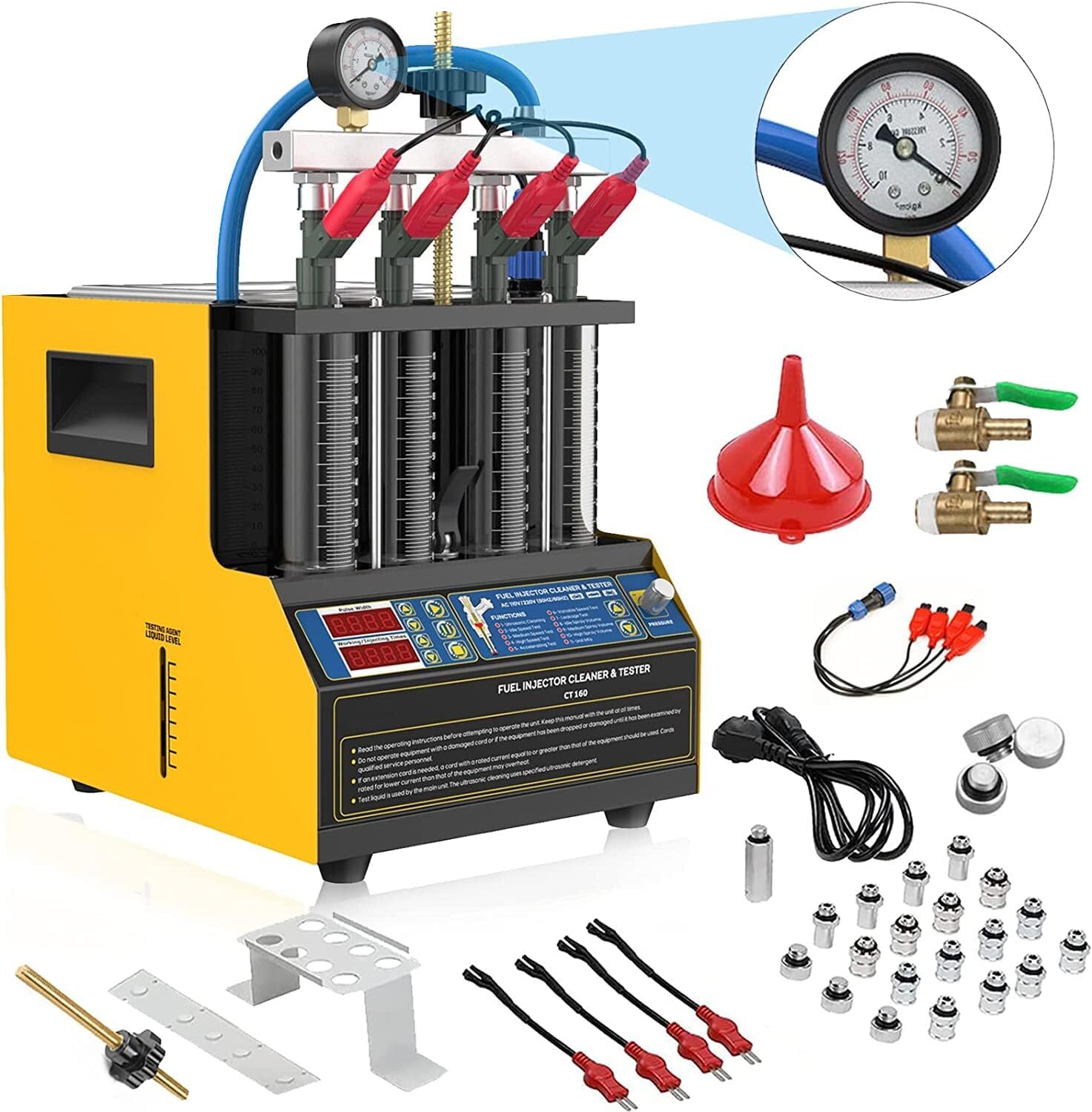 AUTOOL CT160 Auto Car Ultrasonic Fuel Injector Tester Cleaner Cleaning Machine