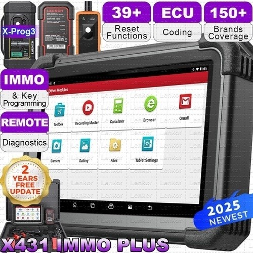 2025 Launch X431 IMMO PLUS Key Programming Tool Full System Diagnostic Scanner
