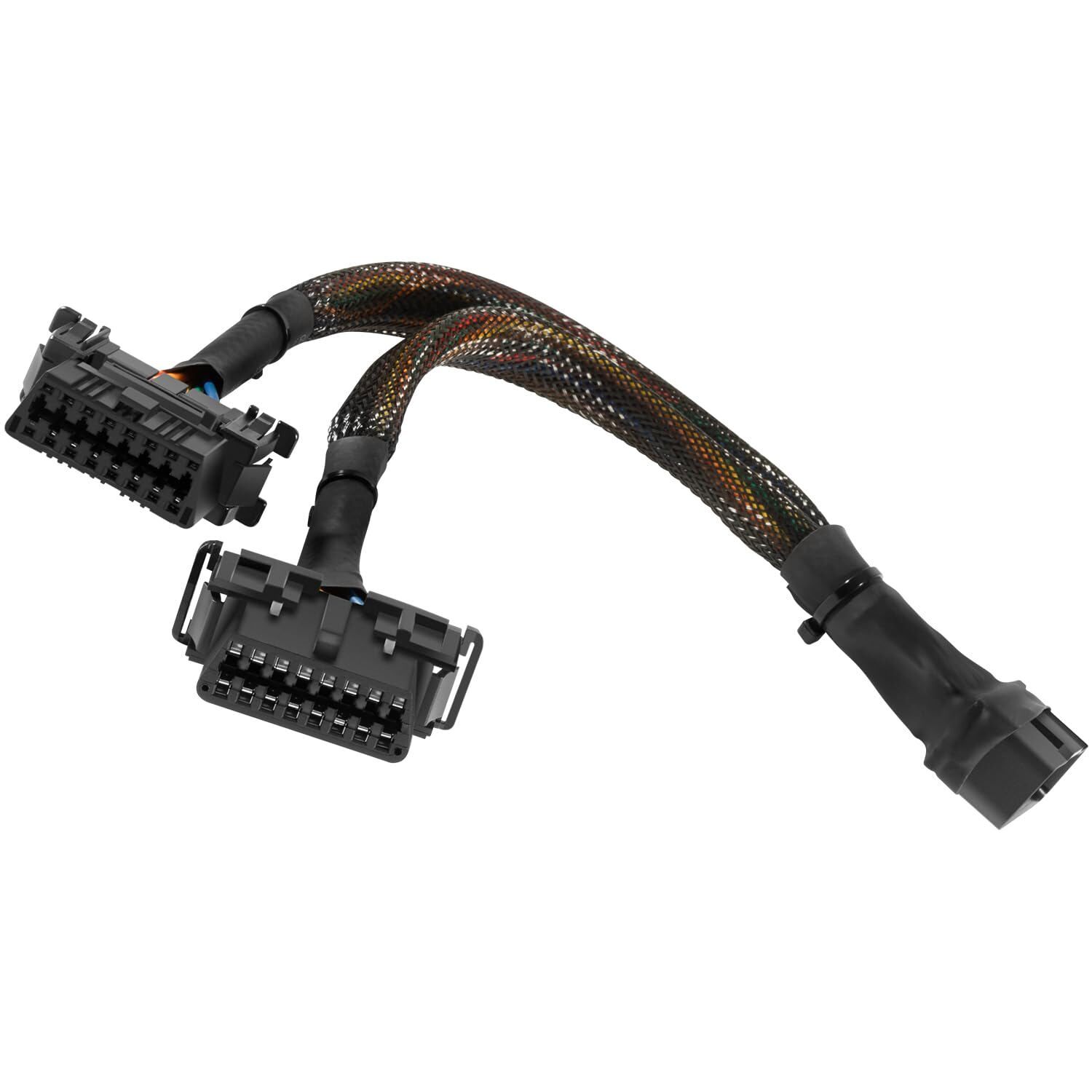 OBD II Splitter Extension Cable Adapter 16 Pin for Standard OBD II Port 1ft/30CM