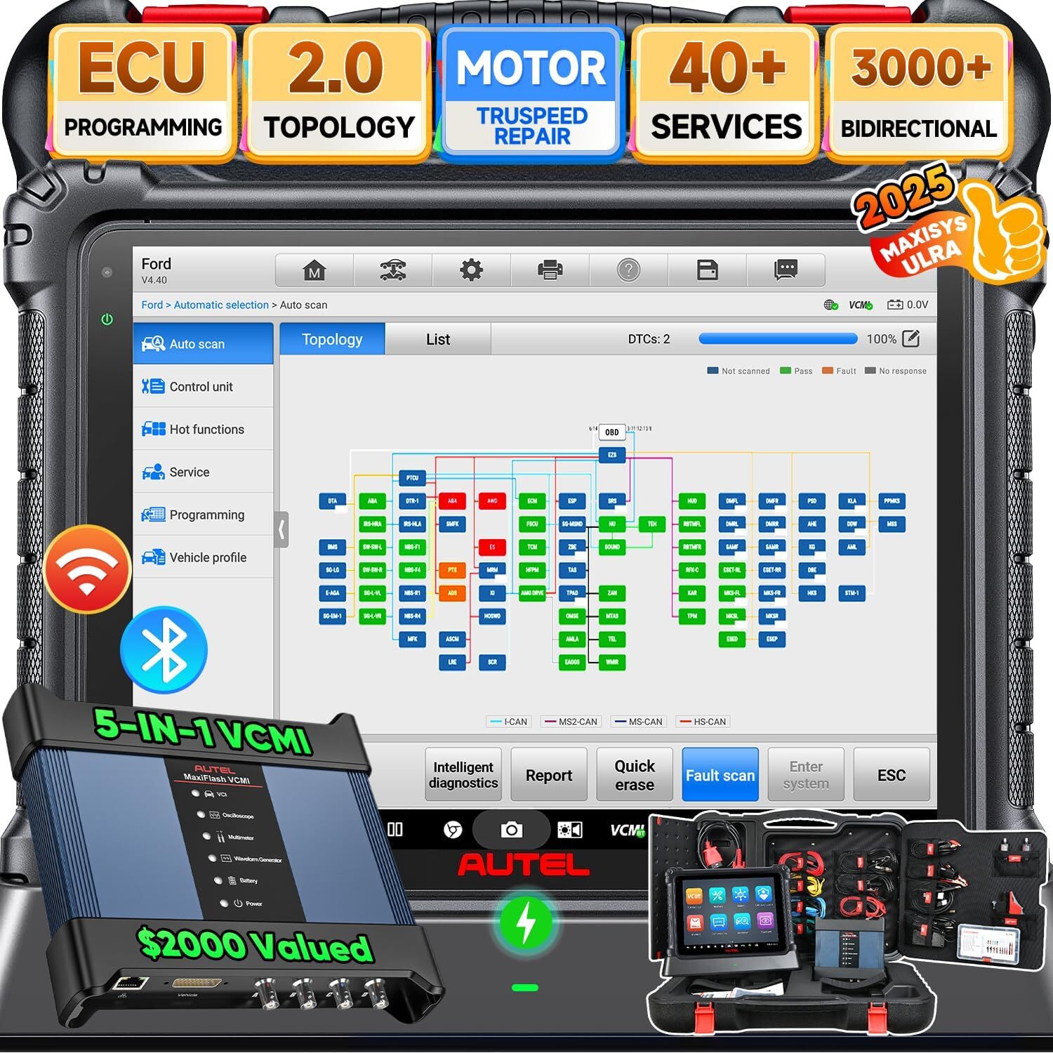 2025 Autel MaxiSys Ultra MS ULTRA Diagnostic Scan 5-in-1 VCMI PROGRAMMING Tool