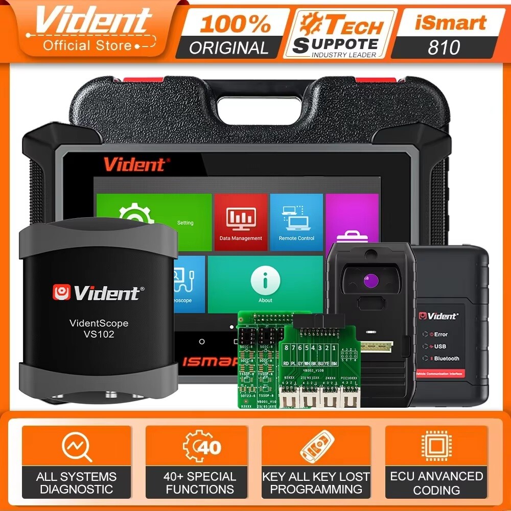 VIDENT iSmart810 OBD2 Scanner IMMO Key Programming Adaptation Diagnostic Tool