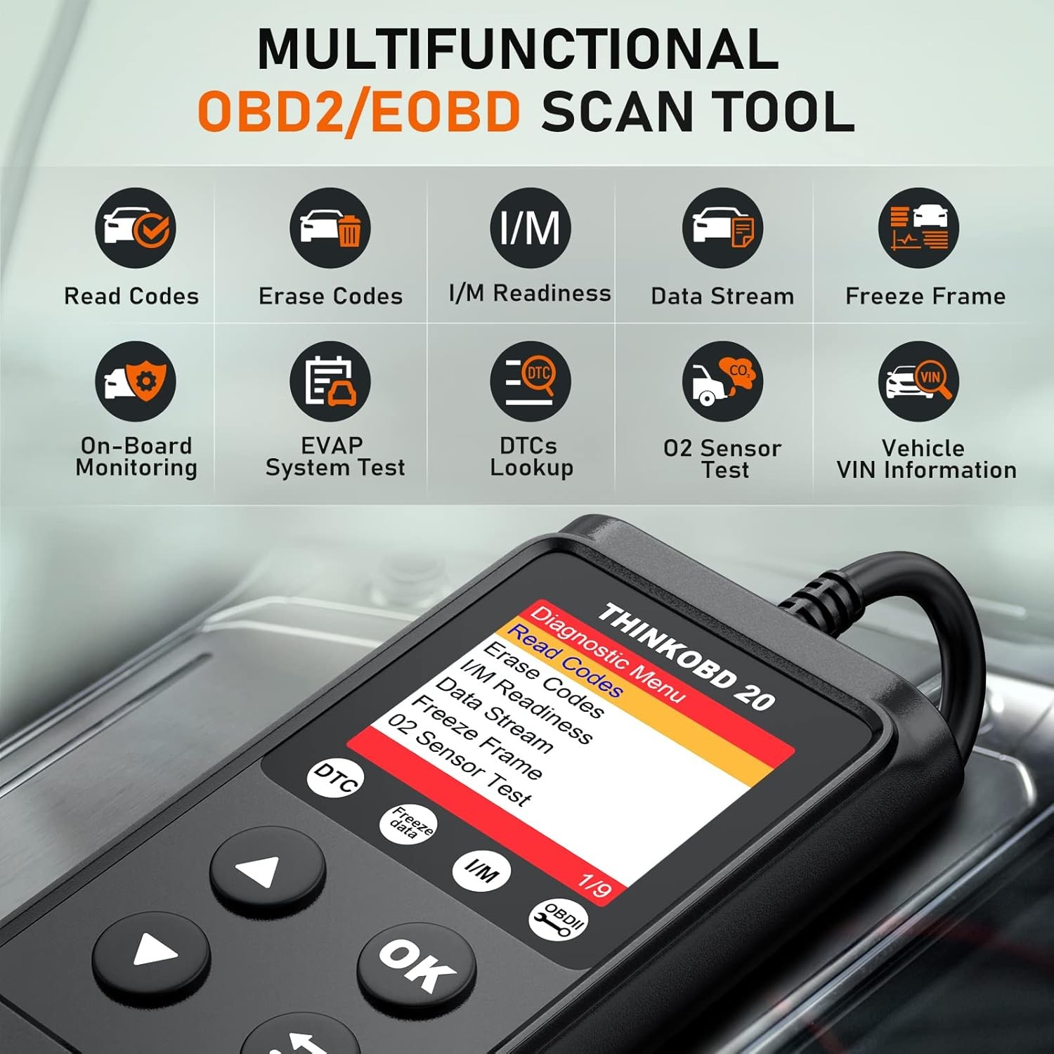 USED ThinkOBD 20 OBD2 Scanner OBD Code Reader Diagnostic Tool Check Engine Fault