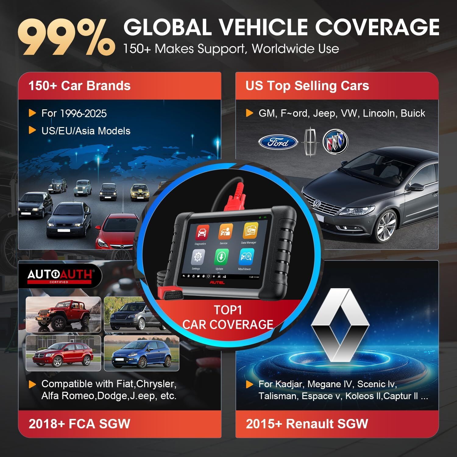 2024 Autel MaxiCOM MK808S PRO = MX808S PRO Bidirectional Car Diagnostic Scanner
