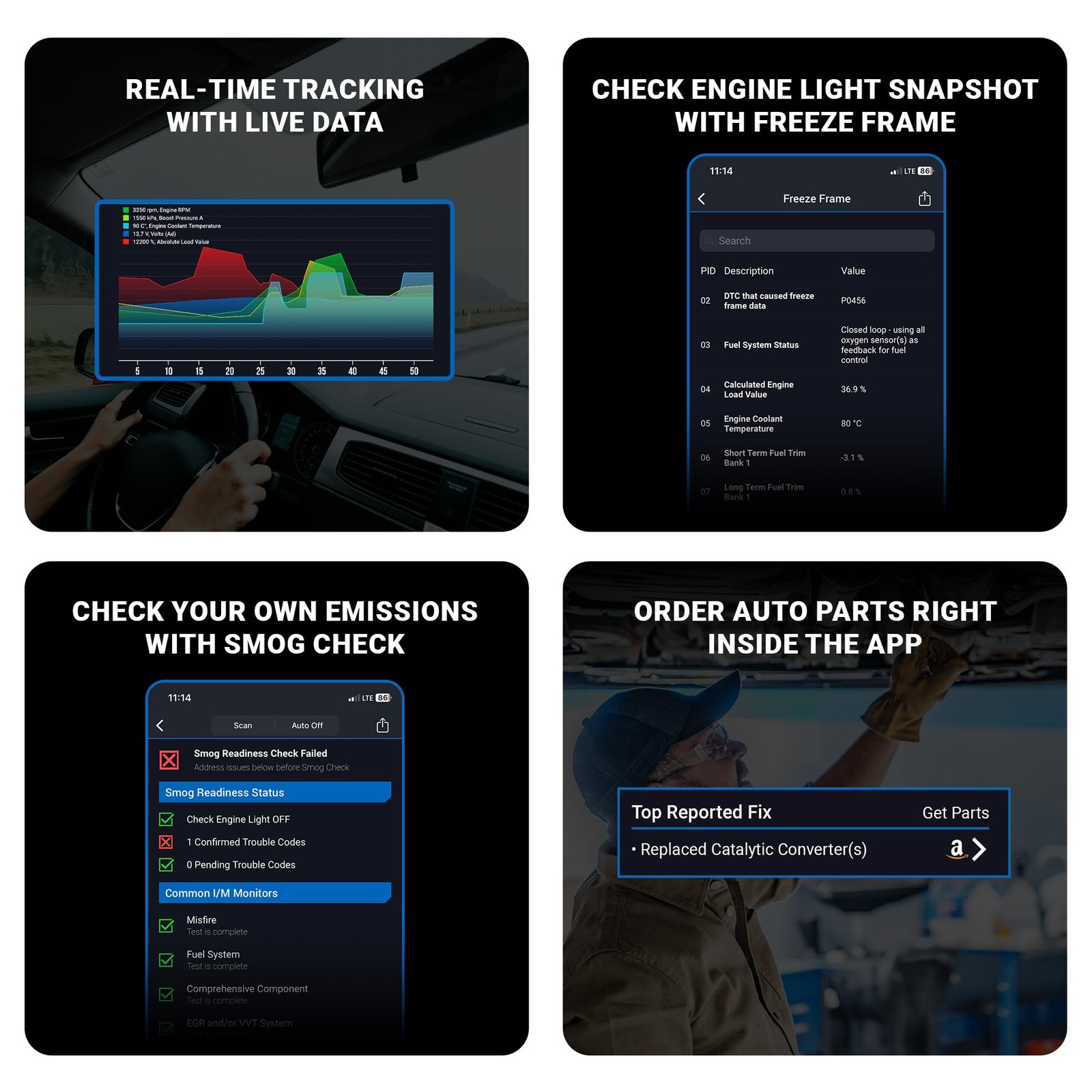 BlueDriver Bluetooth Pro OBDII Scan Tool for iPhone, Android No Subscription Fee