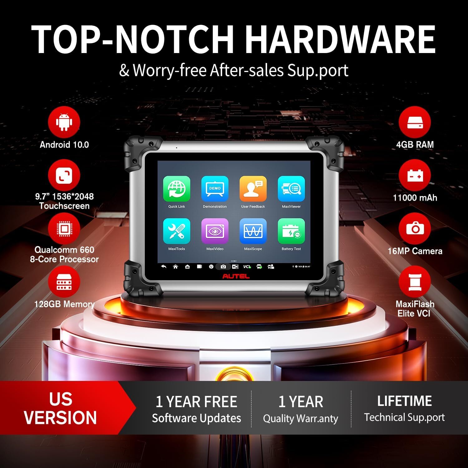 2026 Autel MS908CV II MaxiSys Truck Scanner J1939 J1708 ECU Coding Bidirectional