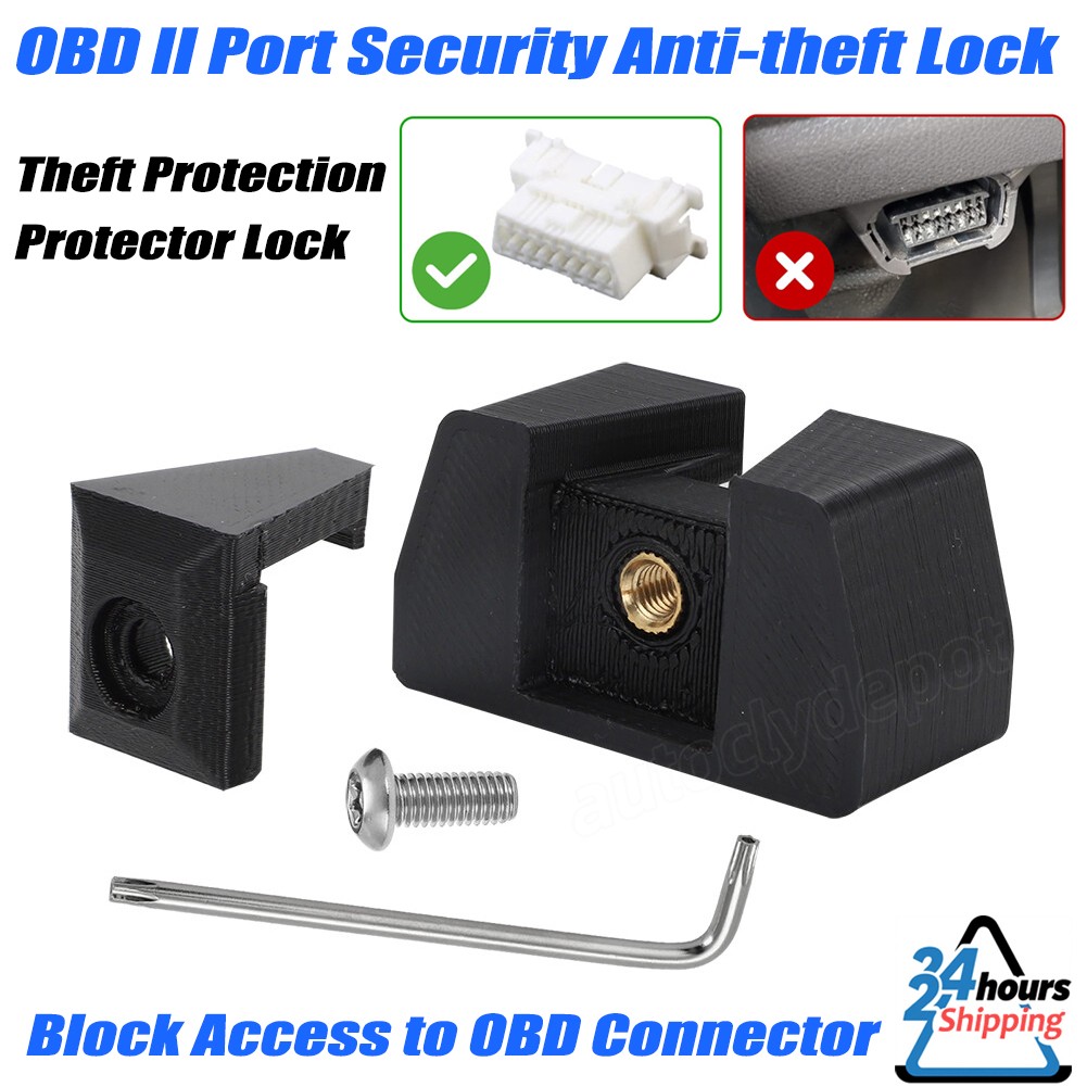 OBD II Port Security Anti-theft Lock For 1996 up Block Access to OBD Connector