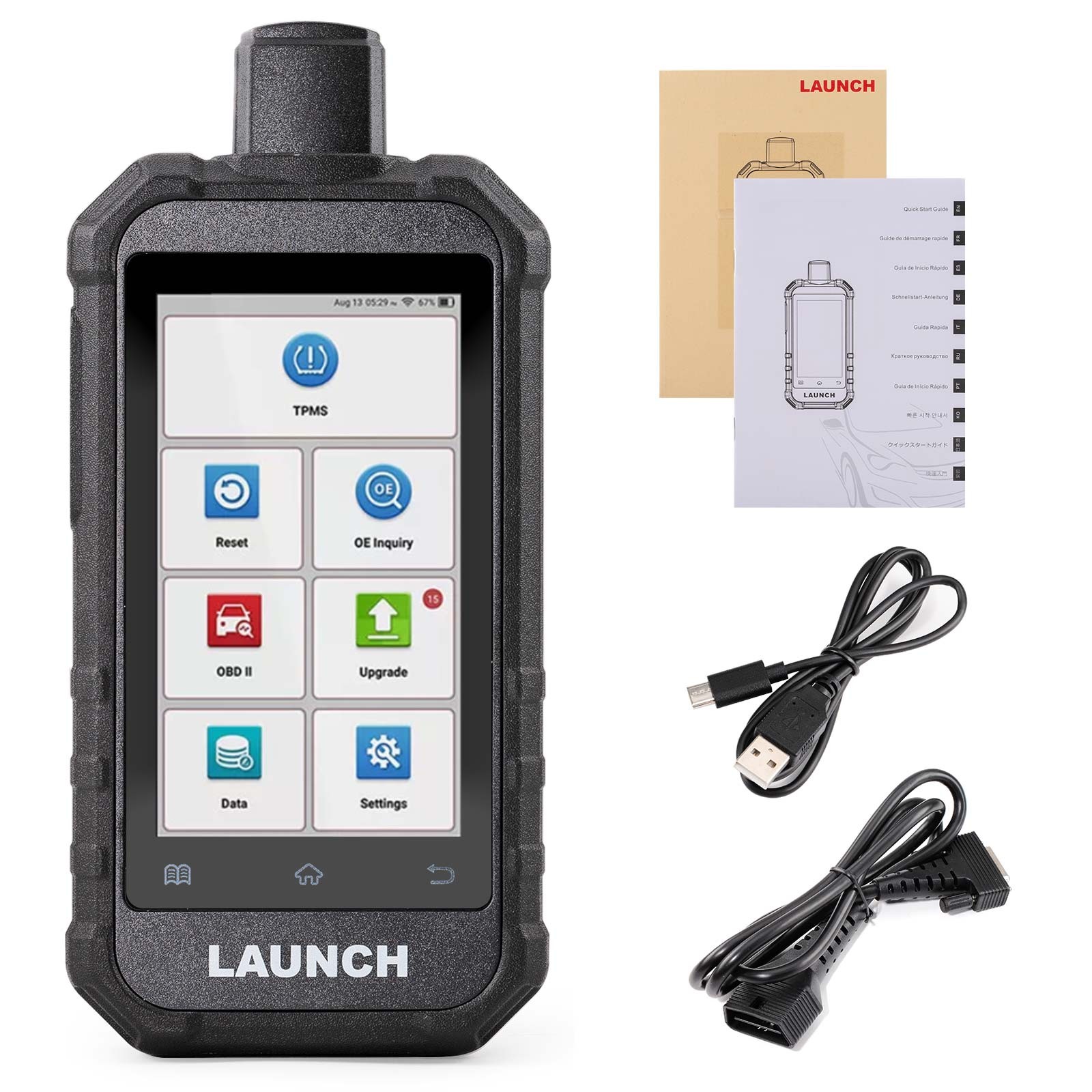 LAUNCH Creader TPMS 5011 V2 TPMS Tire Activation Tool & 4x TSENSOR-05S RF Sensor