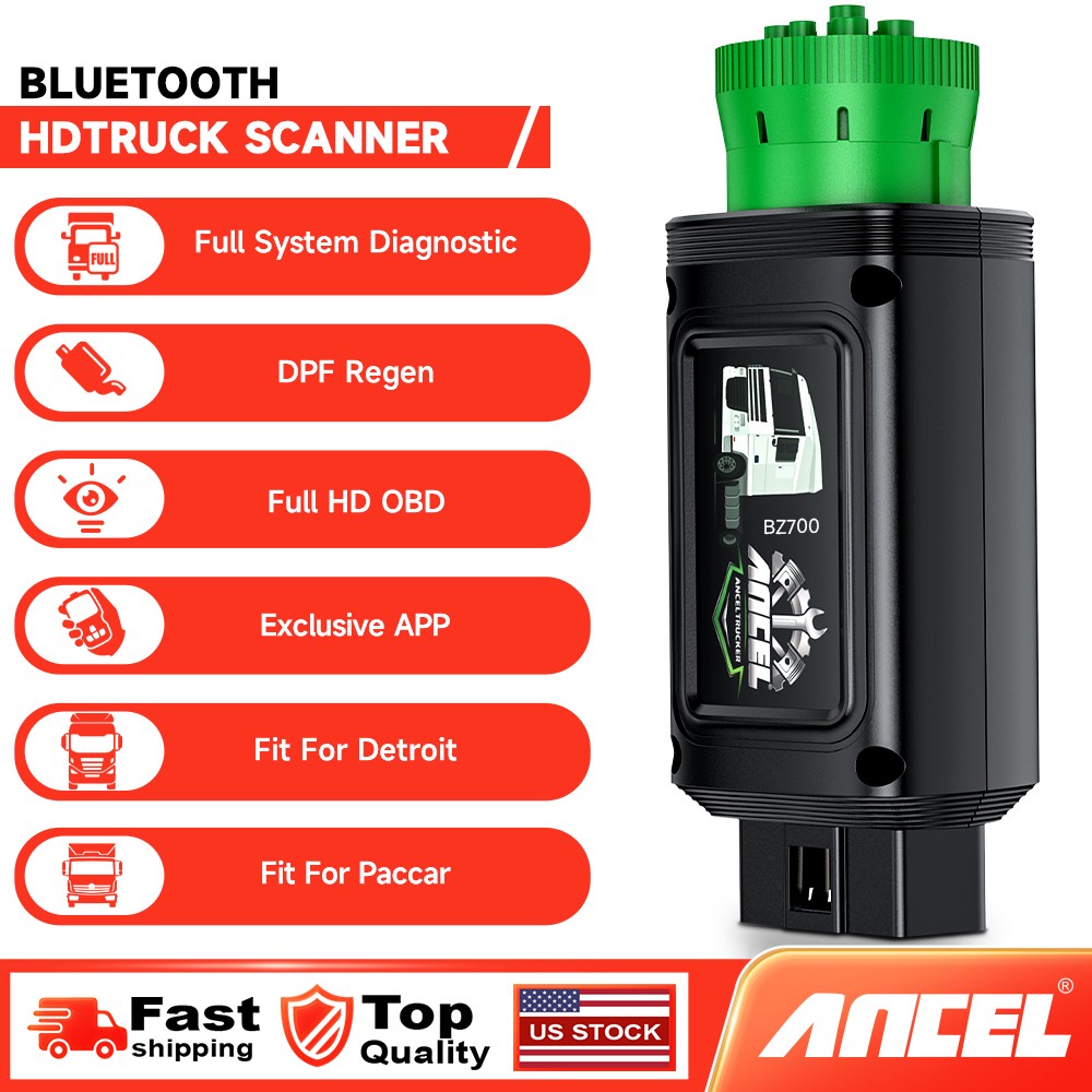 Heavy Duty Truck Scanner with DPF Regen & Reset For Detroit Paccar Engine HD110