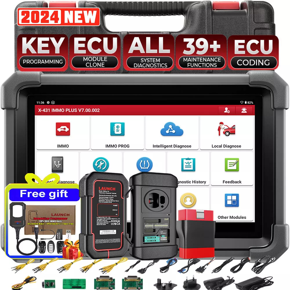2024 Launch X431 IMMO PLUS K~ey Pr~gramming Tool Full System Diagnostic Scanner