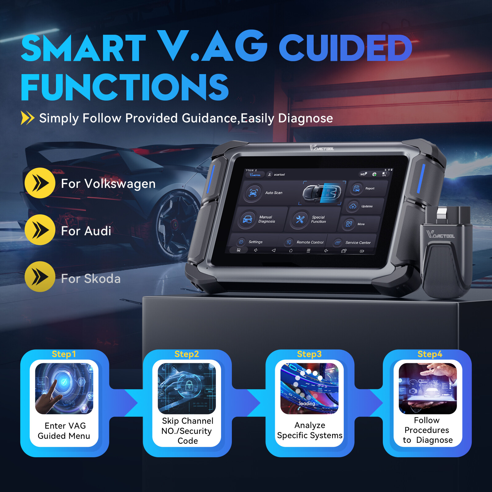 2026 VDIAGTOOL VD70S Wireless All System OBD2 Scanner Diagnostic Tool ECU Coding