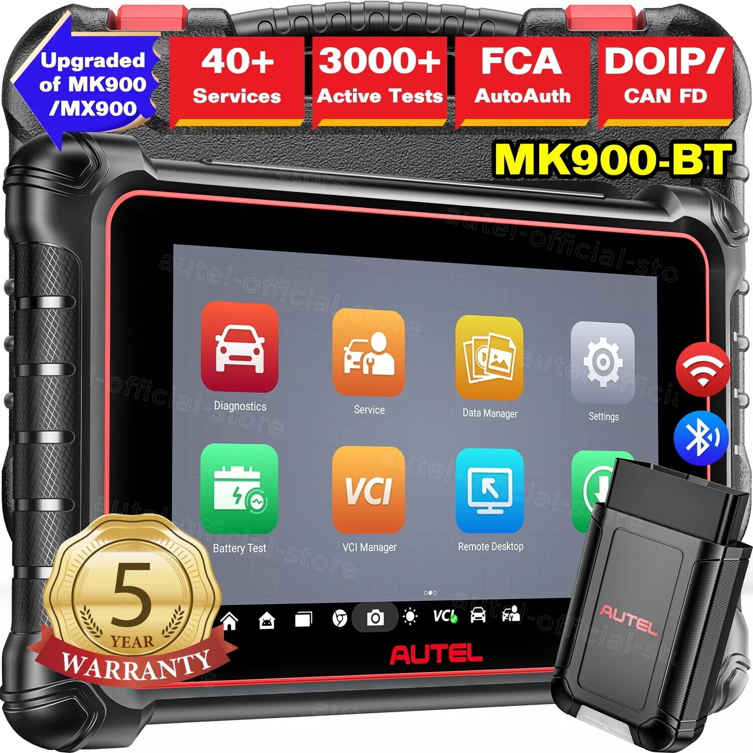 Autel MaxiCOM MK900BT PRO Full System Bidirectional OBD2 BT Scanner Up of MK900