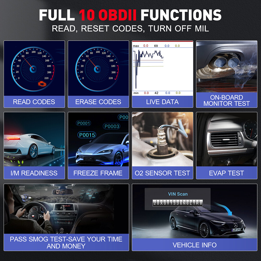 LAUNCH CRP123E V2.0 Elite Car OBD2 Scanner Code Reader ABS SRS Diagnostic Tool