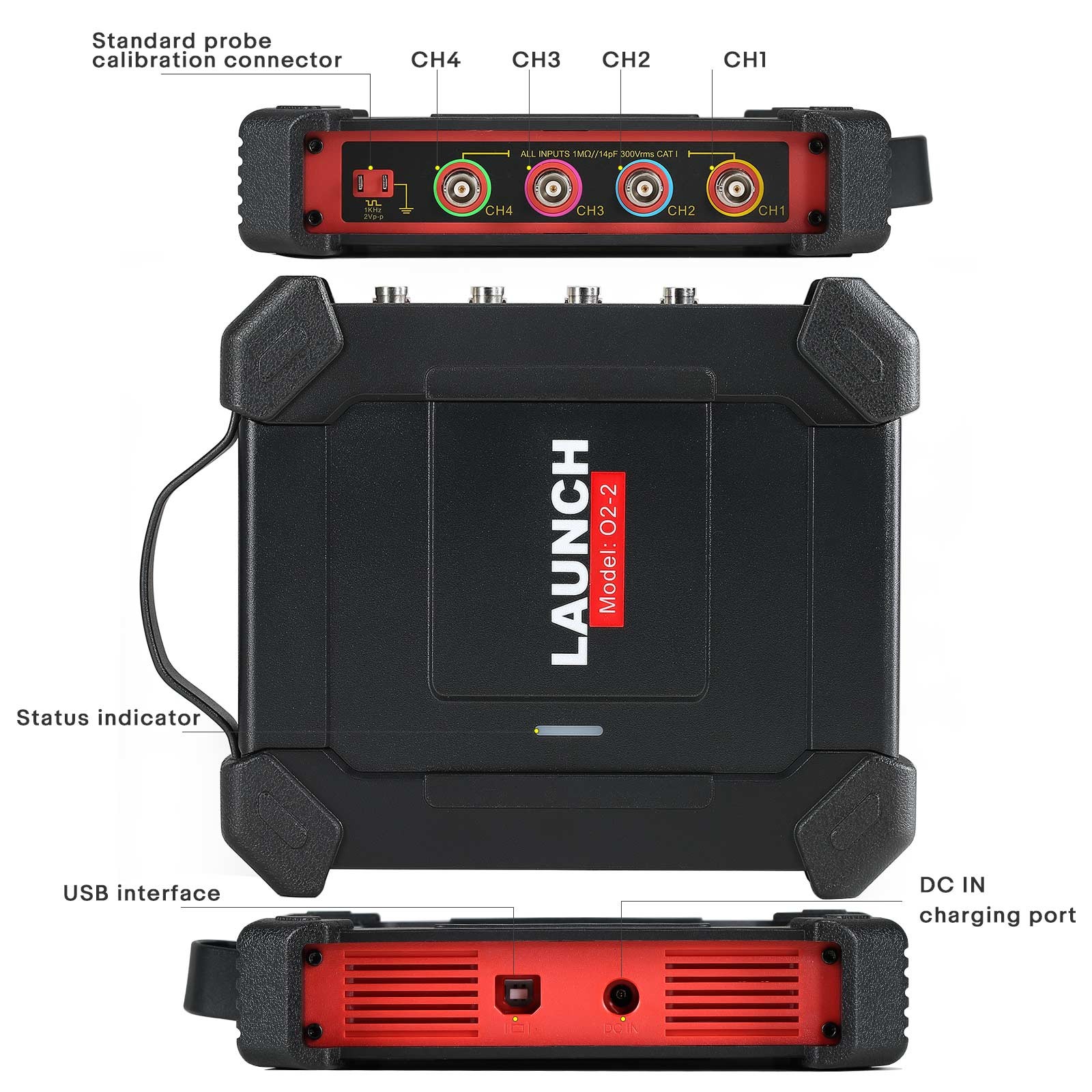 LAUNCH X431 O2-2 Scopebox 4 Channels Oscilloscope for X431 PRO3S+ V5.0/PAD V