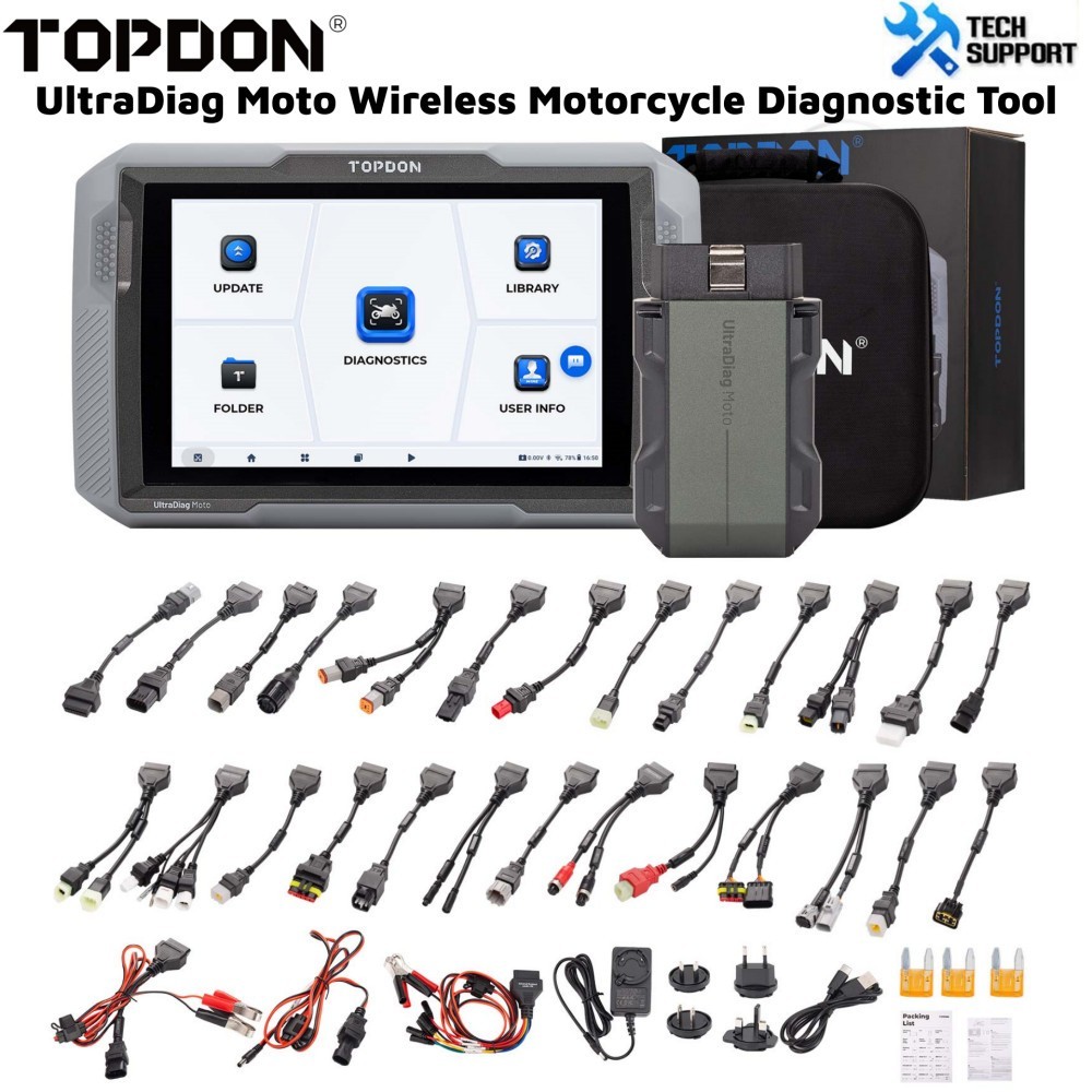 TOPDON UltraDiag Moto Wireless Motorcycle Diagnostic Tool 1 Year of Free Updates
