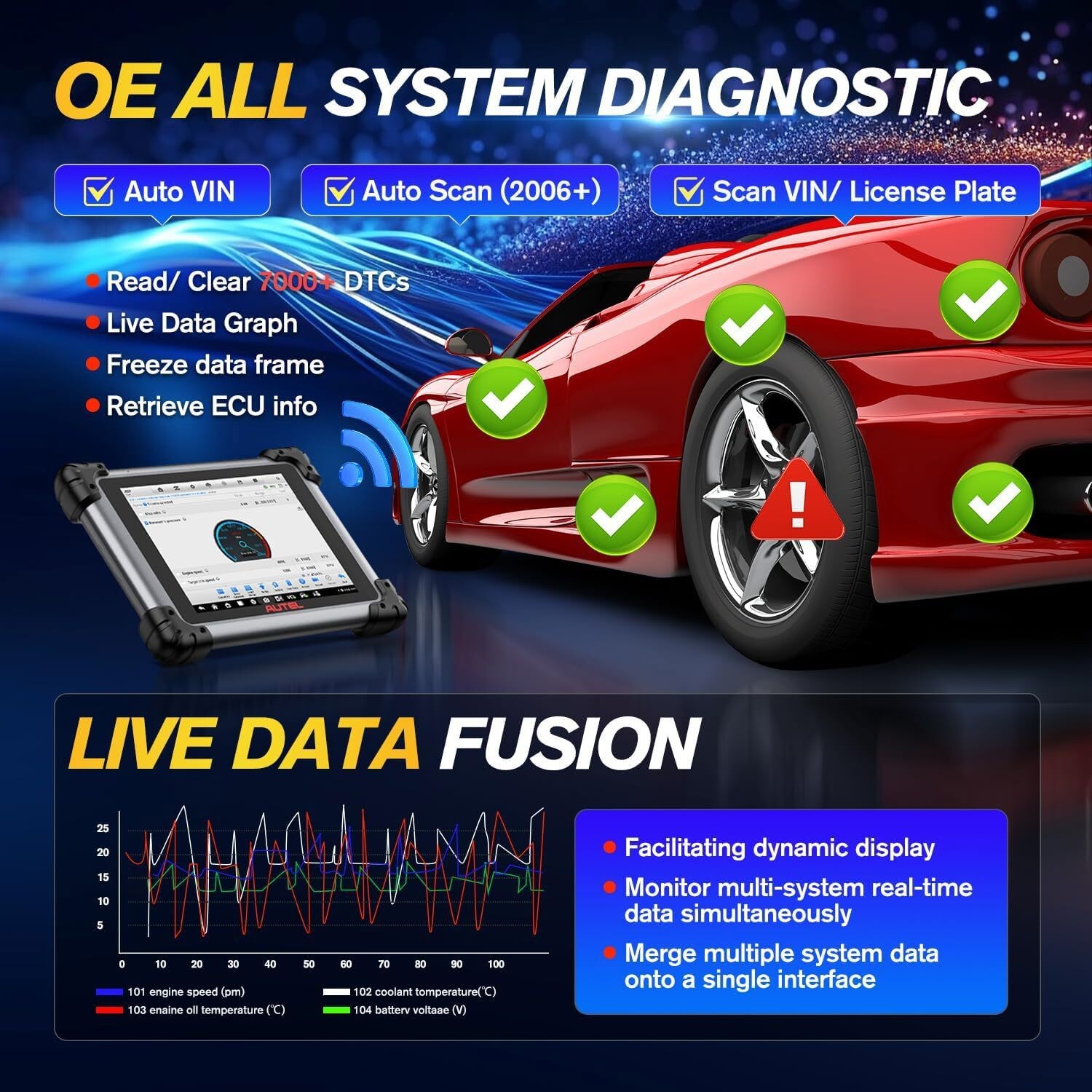 Autel MaxiSys Elite II PRO Scanner: 2025 Version 2-YR Free update No IP Limited