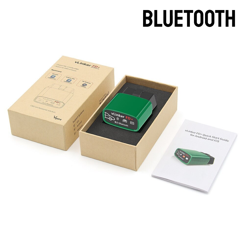 Vgate vLinker FD Plus OBD2 Adapter Bluetooth BLE Scanner FORScan for iOS Android