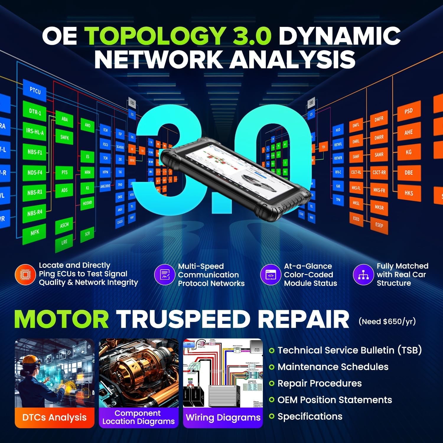 Autel MaxiSys MS909 S2 VCI2 ECU Programmer Topology 3.0 AI-powered as Ultra S2