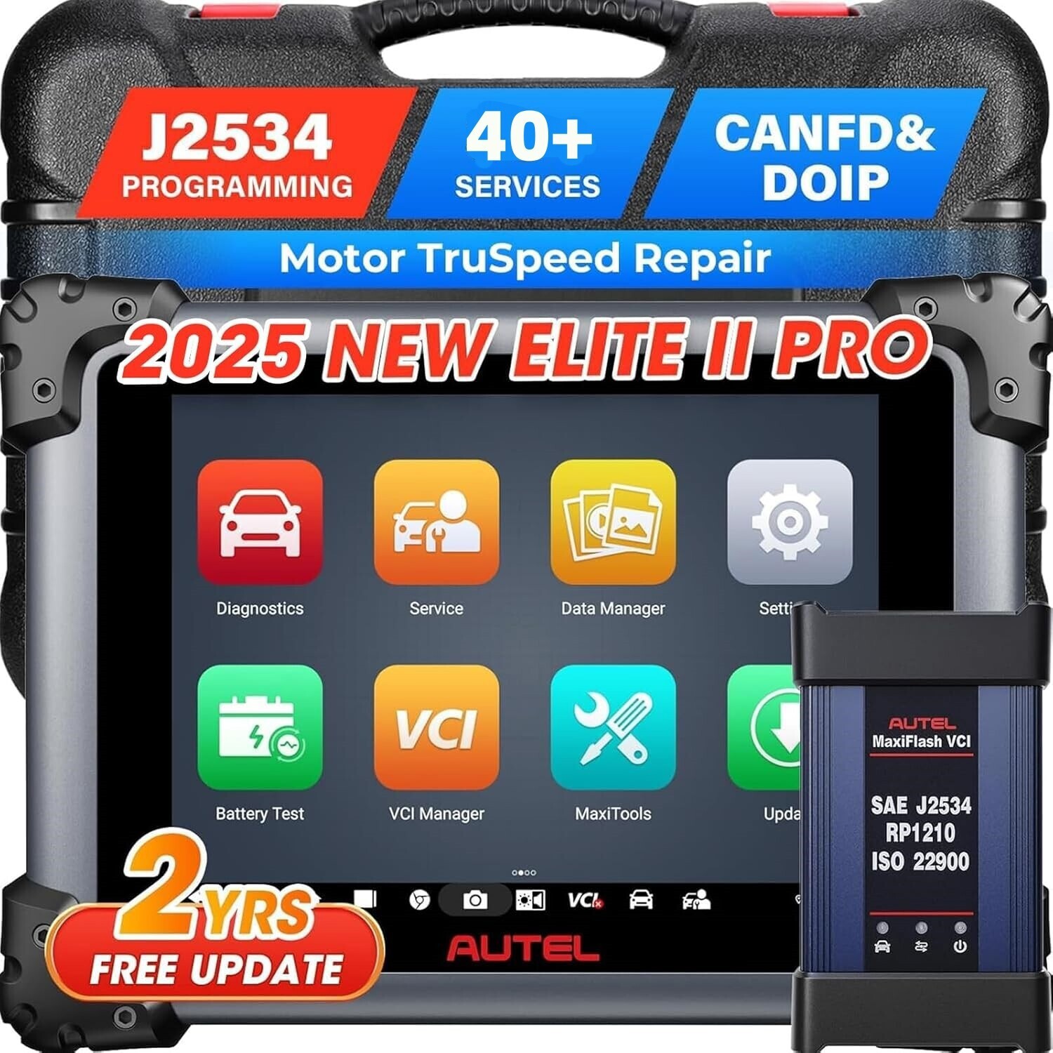 Autel MaxiSys Elite II PRO Scanner: 2025 Version 2 YEAR update No IP Limited