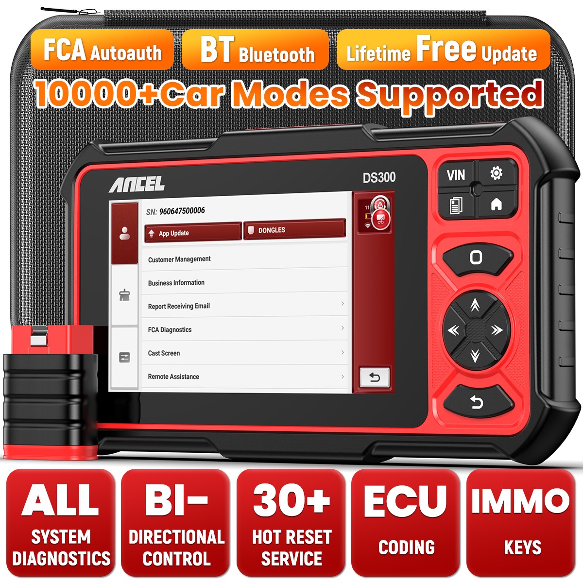 Bidirectional Scannner OBD2 Automotive Diagnostic Tool All System Active Test