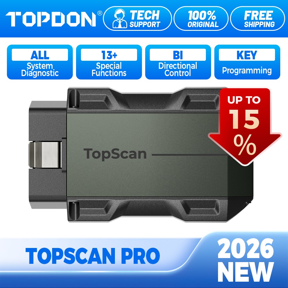 2026 TOPDON TopScan PRO Pocket OBD2 Scanner Bi-Directional Scan Tool 13+ Resets