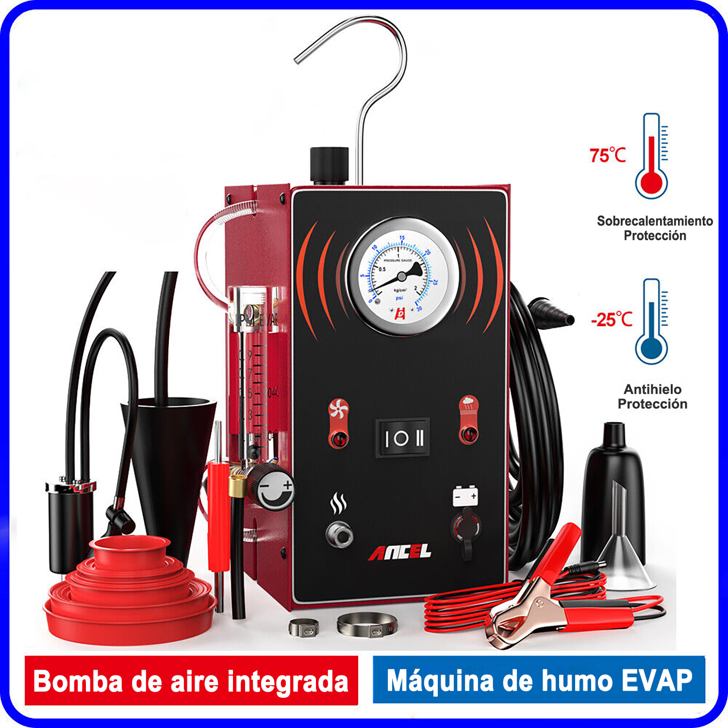 ANCEL S300 Smoke Machine Automotive EVAP Leak Detector Tester Built-in Air Pump