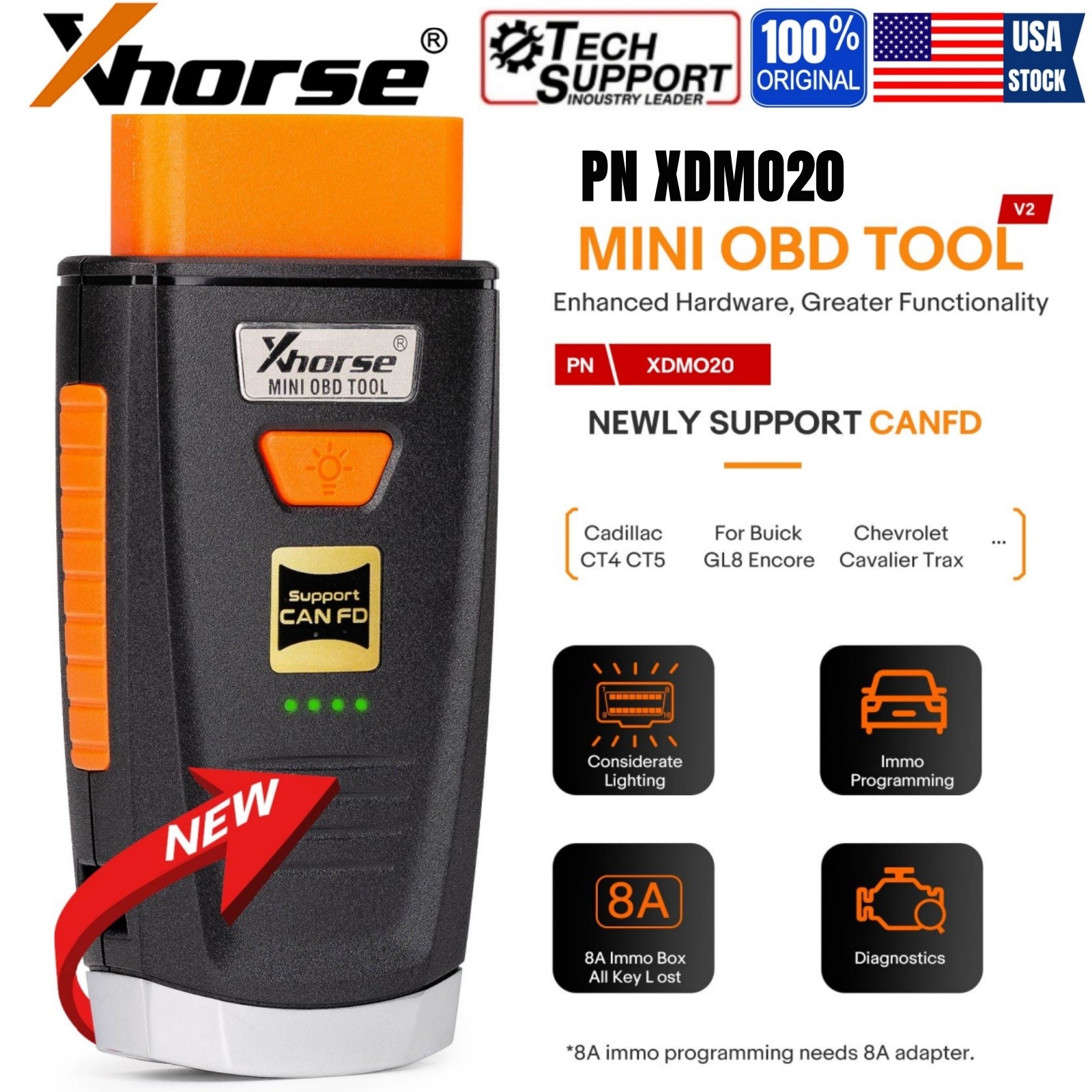 Xhorse VVDI MINI OBD TOOL V2 XDMO20 IMMO Progarmming Supports CANFD Protocol