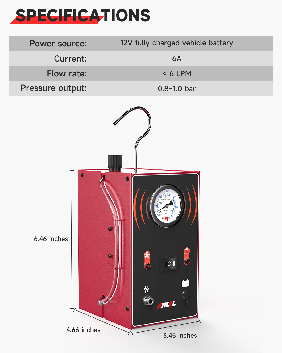 12V Car Smoke Leak Detector EVAP Machine Smoke Generator Pipe Leakage Analyzer