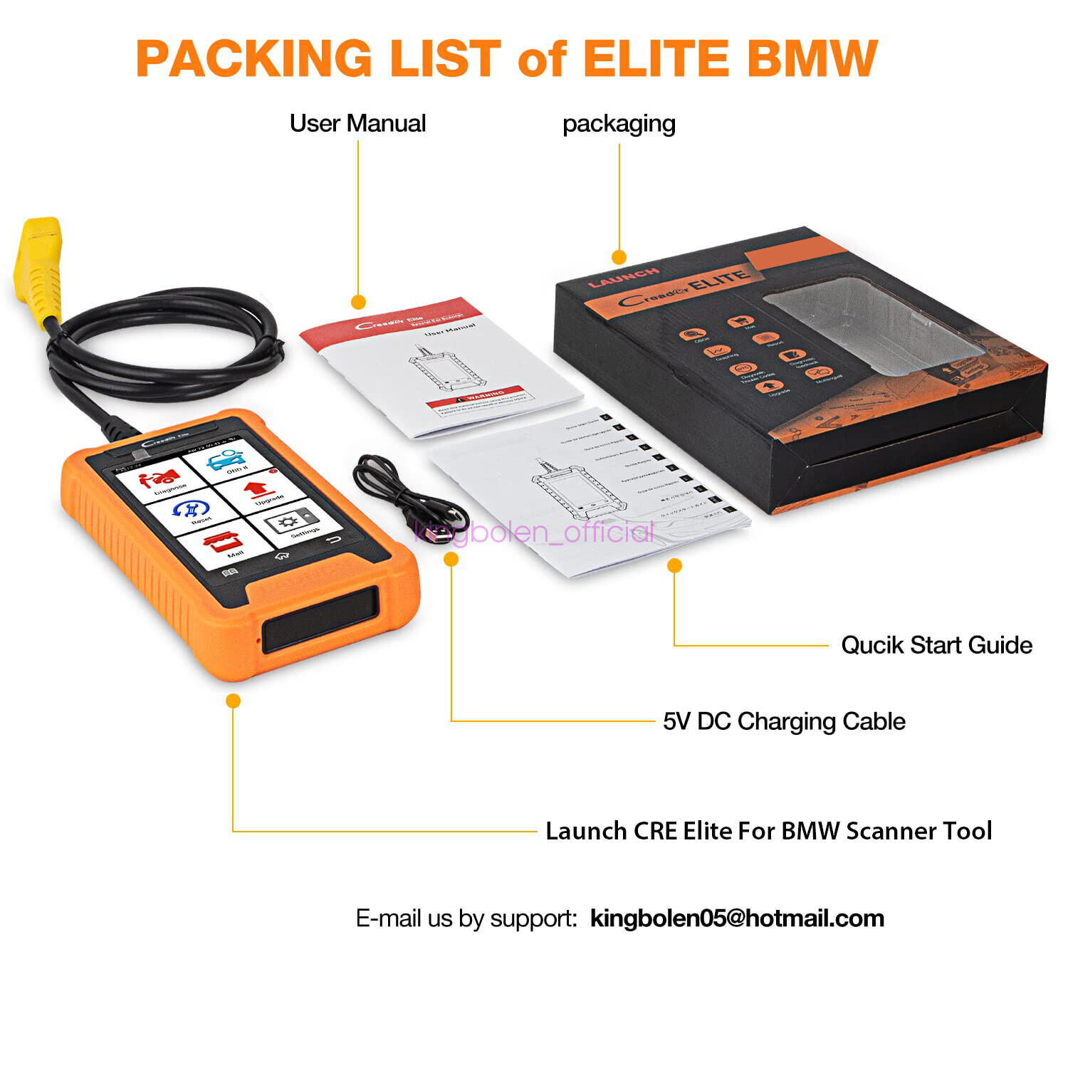 2024!LAUNCH Creader Elite 1.0 Auto Bidirectional Scanner For Audi Benz BMW GM