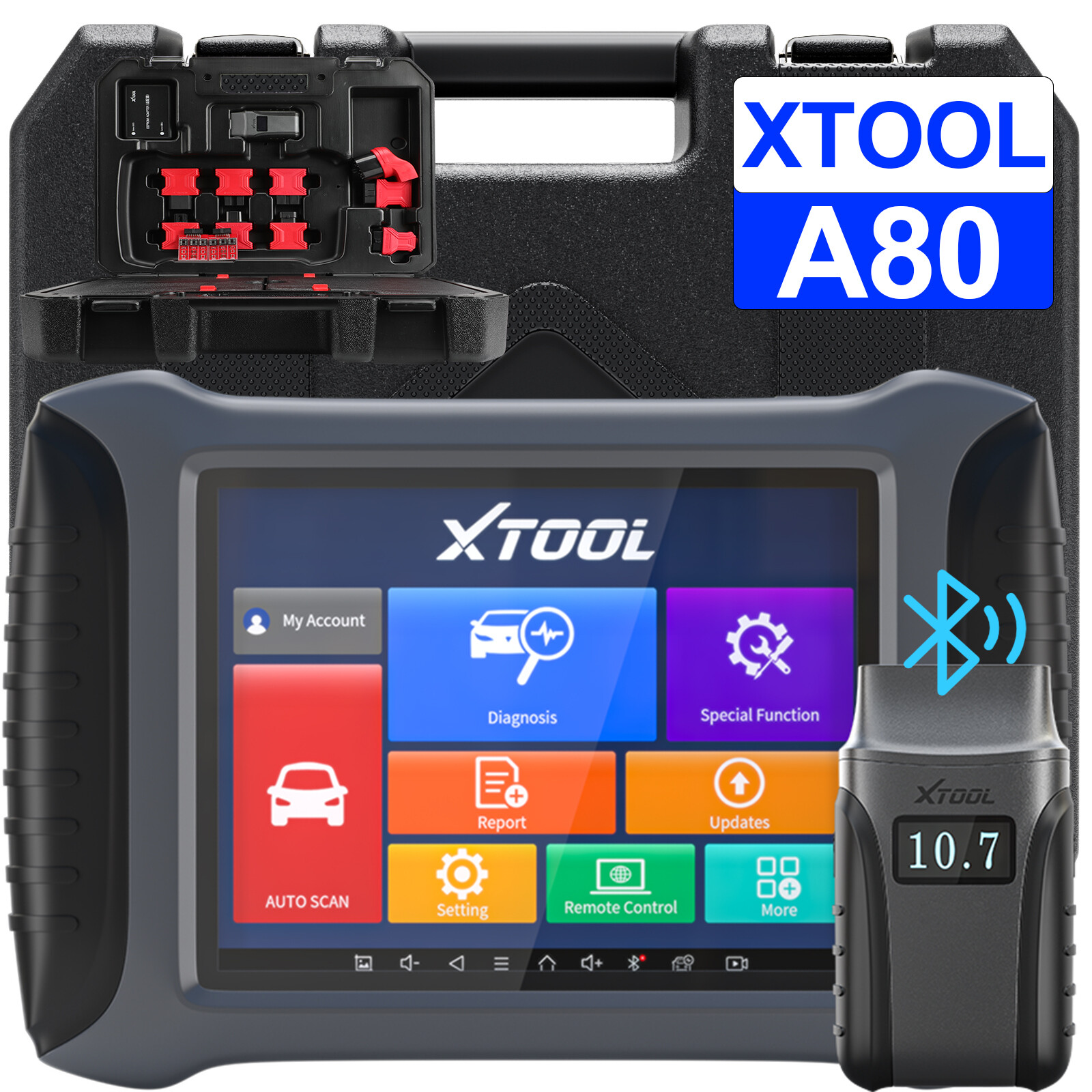 XTOOL Newest A80 Car OBD2 Diagnostic Tool Bidirectional Scanner CANFD ECU Coding