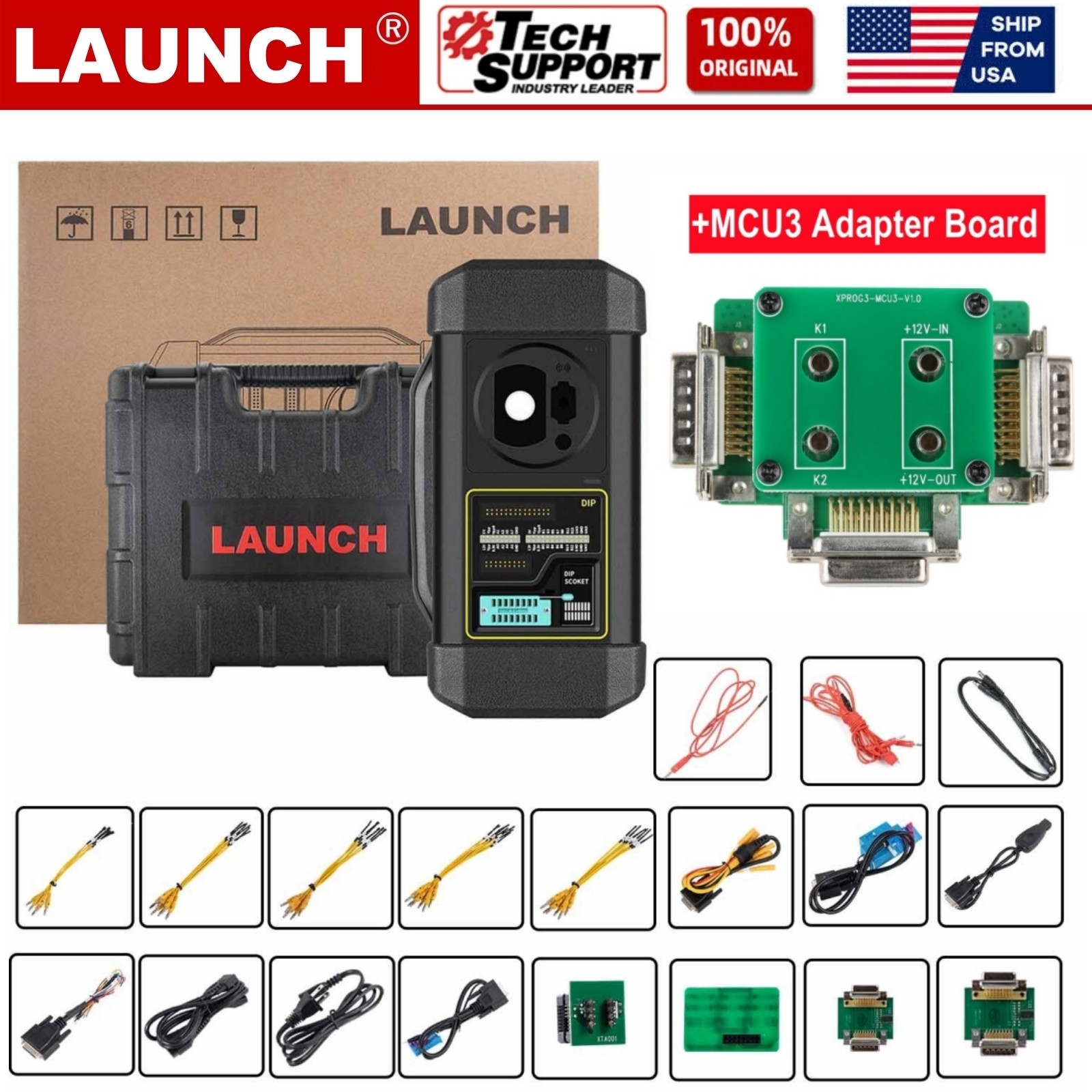 LAUNCH X431 X-PROG 3 Car Key Progarmmer Immobilizer with MCU3 Adapter Board Kit